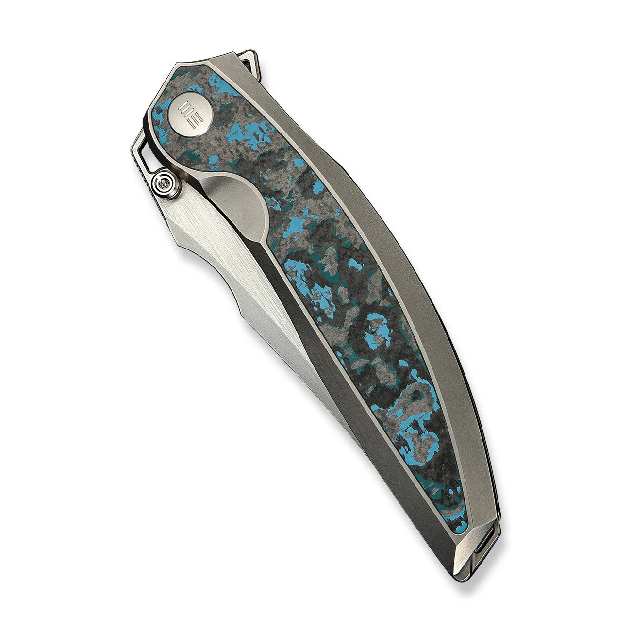 WEKNIFE Quinseris Flipper & Thumb Stud Knife Titanium & FatCarbon Fiber Handle (3.96" M390 Blade) WE23093-4 - Image 6
