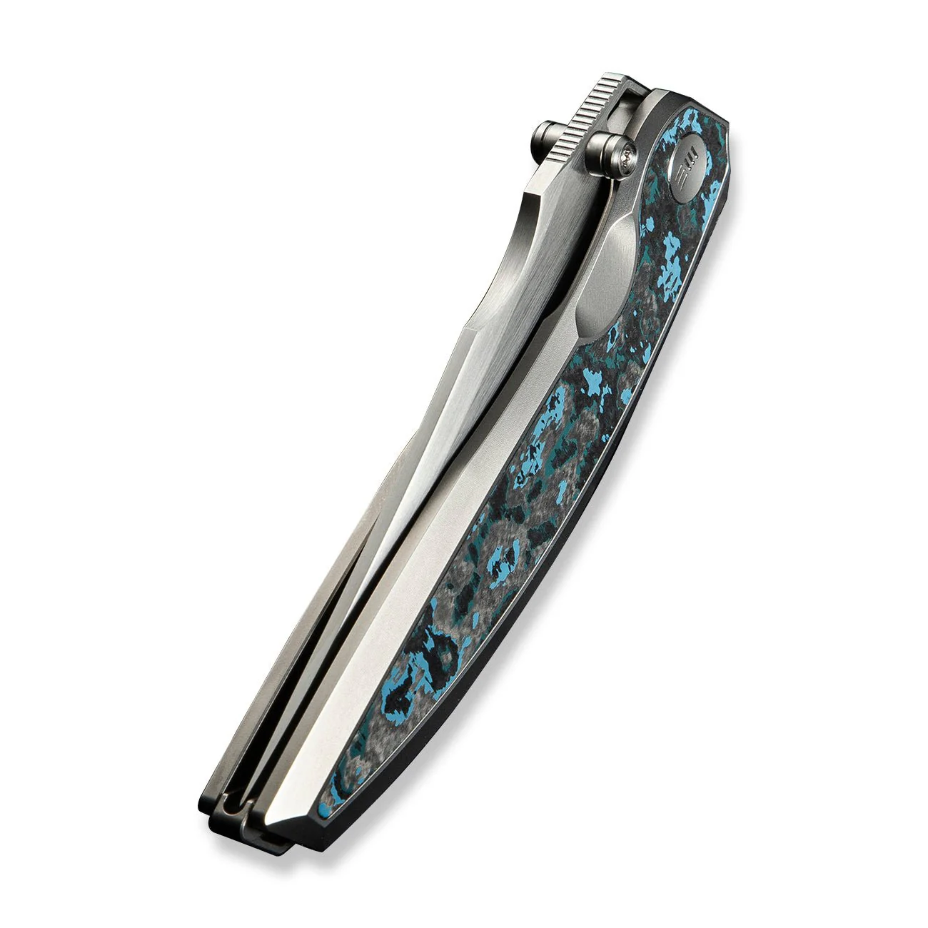 WEKNIFE Quinseris Flipper & Thumb Stud Knife Titanium & FatCarbon Fiber Handle (3.96" M390 Blade) WE23093-4 - Image 8
