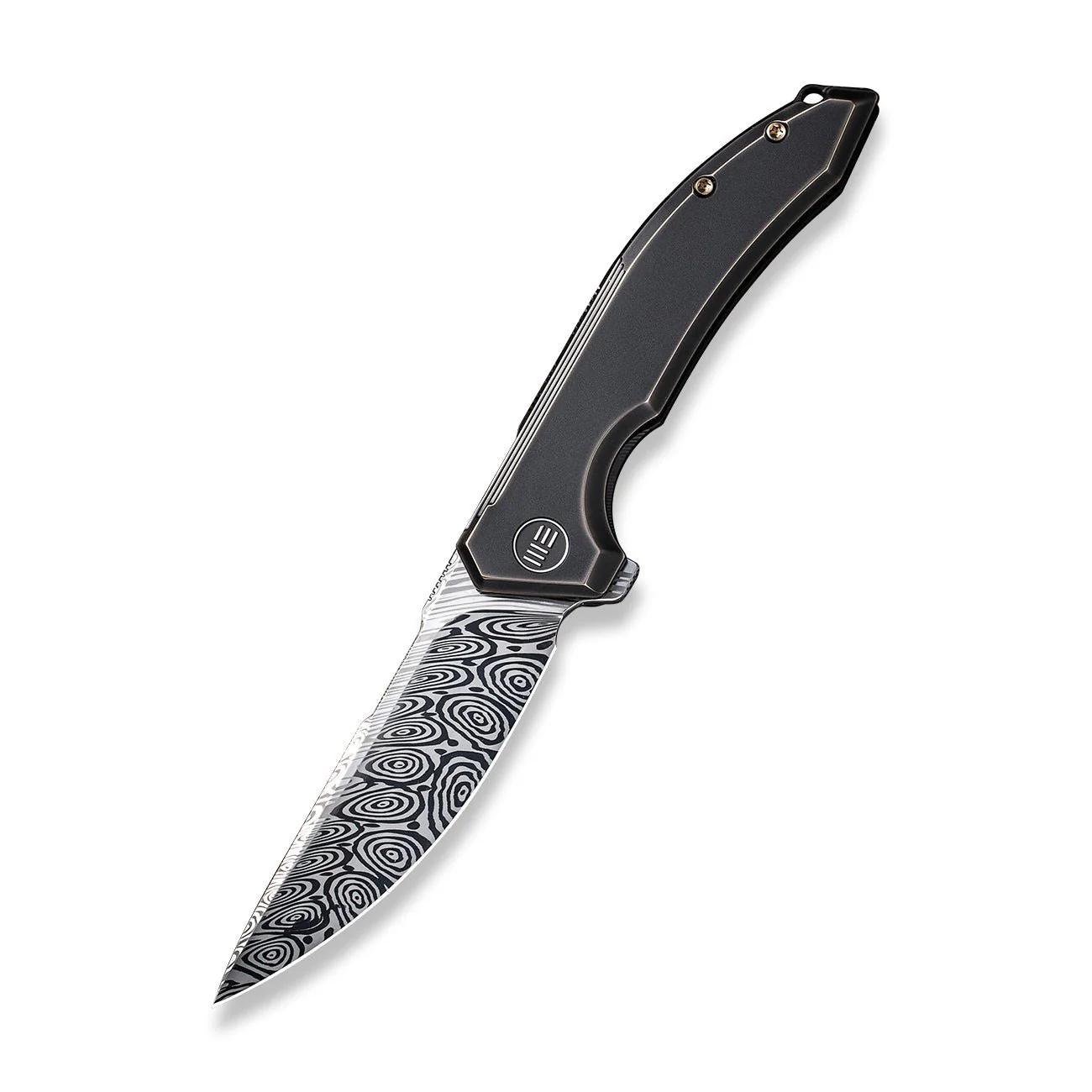 WEKNIFE Quixotic Flipper Knife Titanium Handle (3.45" Damasteel Blade) WE21016-DS1 - Image 3