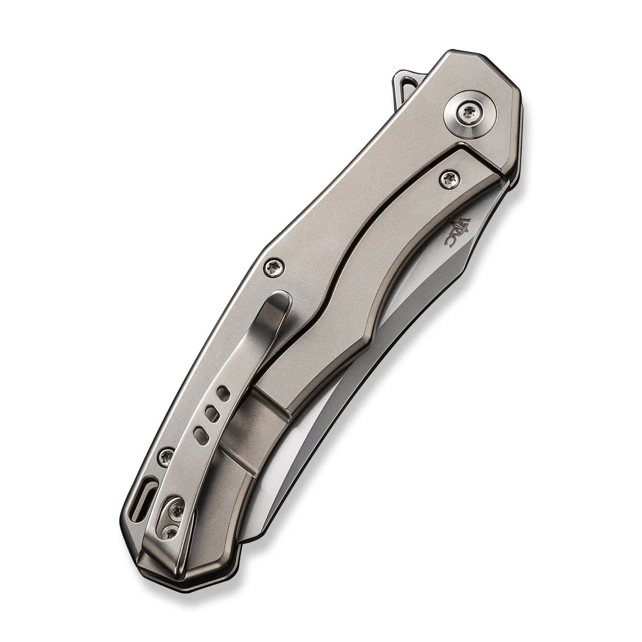 WEKNIFE RekkeR Flipper Knife Titanium Handle (3.61" CPM 20CV Blade) WE22010G-2 - Image 8