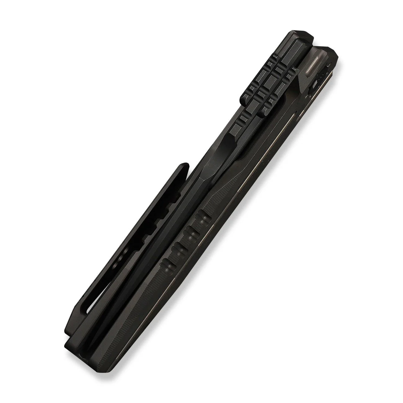 WEKNIFE Reveille Thumb Hole & Thumb Stud  Knife Desert Terrain Titanium Handle (3.83" Black Stonewashed Bevels, Black Brushed Flats Bohler M390 Blade) WE23057-3 - Image 8