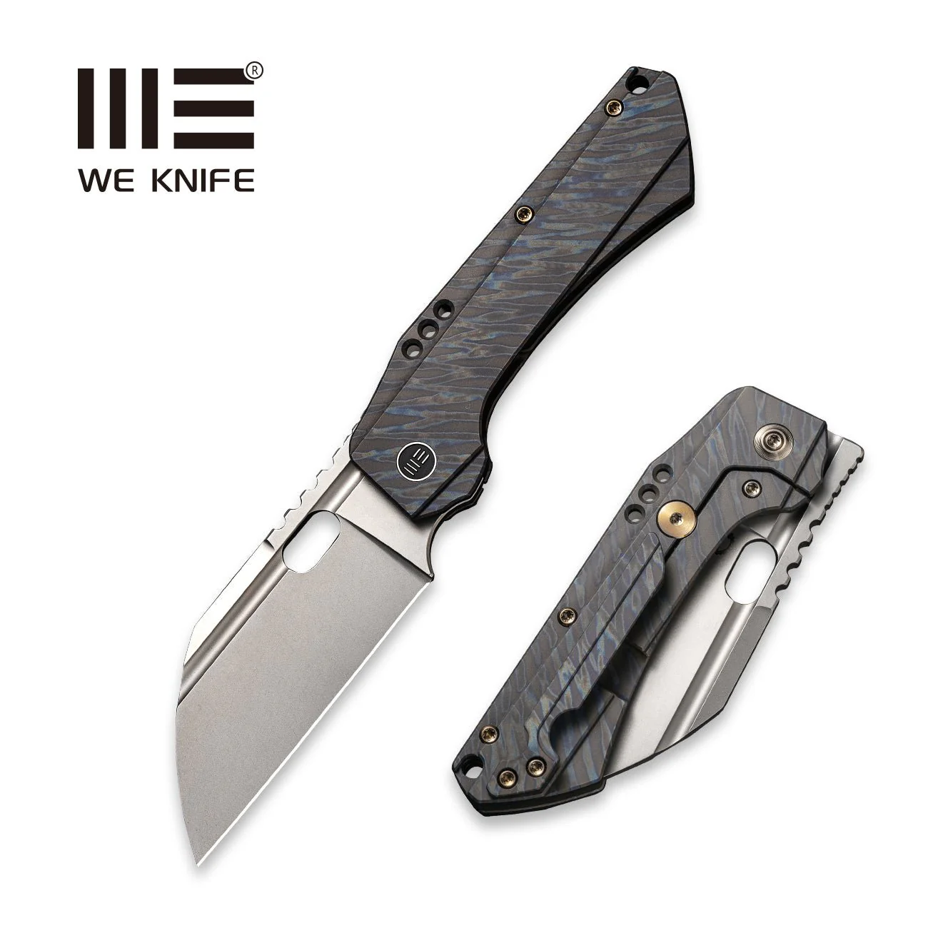 WEKNIFE Roxi 3 Front Flipper & Thumb Hole Knife Titanium Handle (3.14" CPM S35VN Blade) WE19072-3