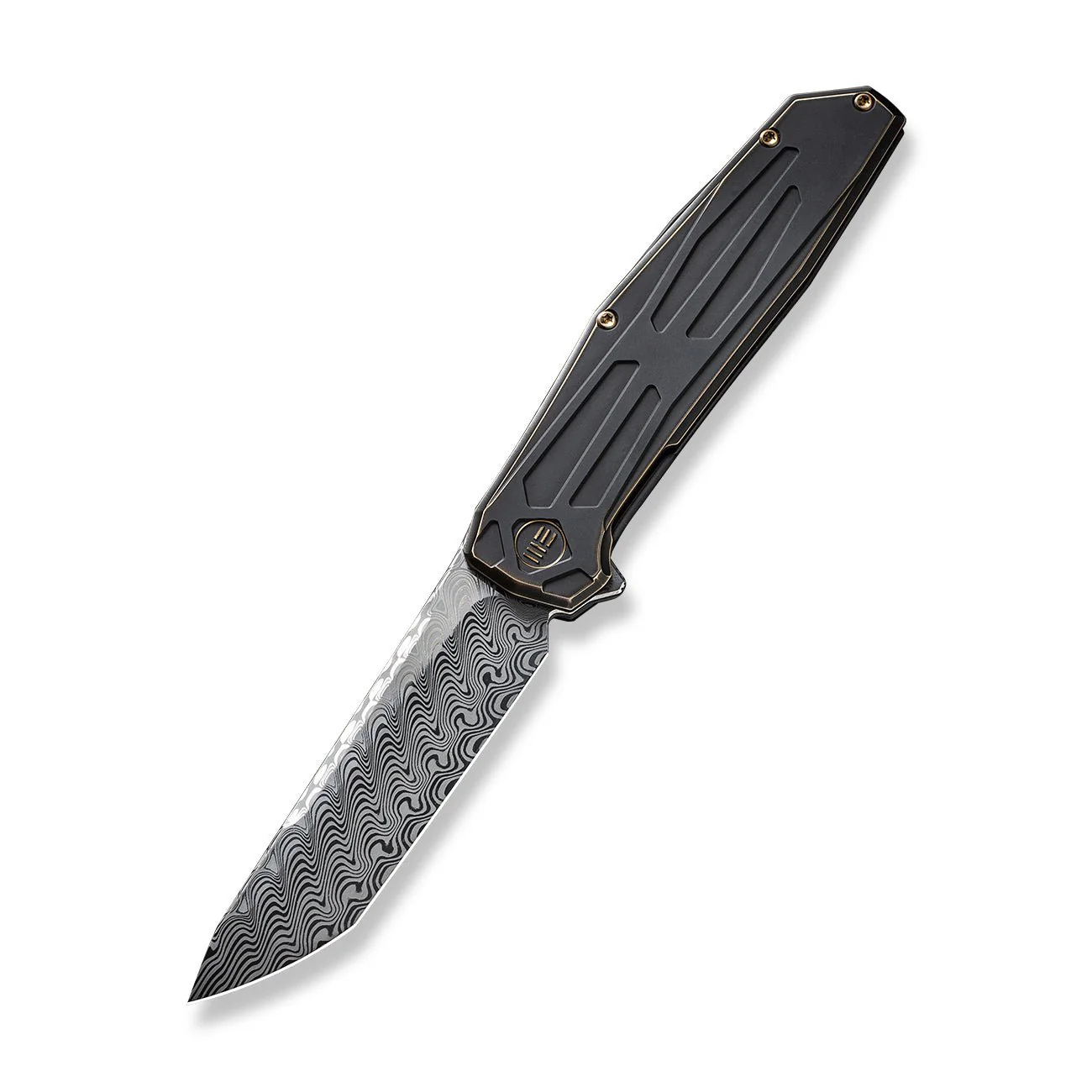 WEKNIFE Shadowfire Flipper Knife Titanium Handle (3.97" Damasteel Blade) WE22035-DS1 - Image 3