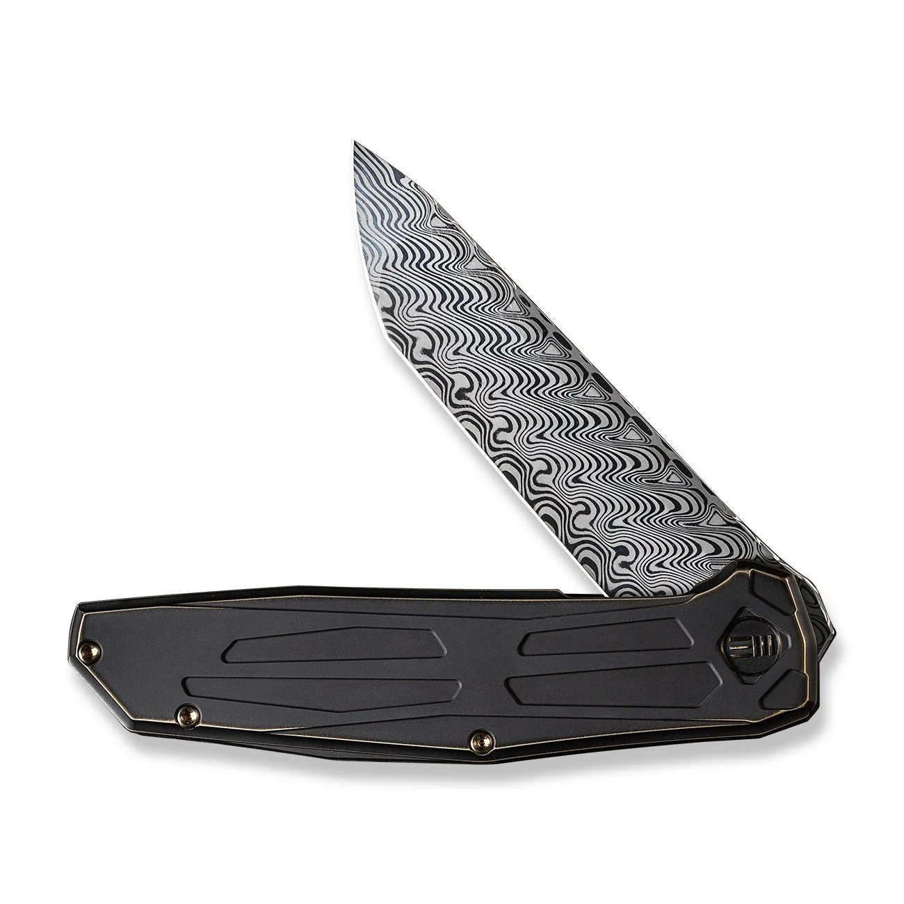 WEKNIFE Shadowfire Flipper Knife Titanium Handle (3.97" Damasteel Blade) WE22035-DS1 - Image 5