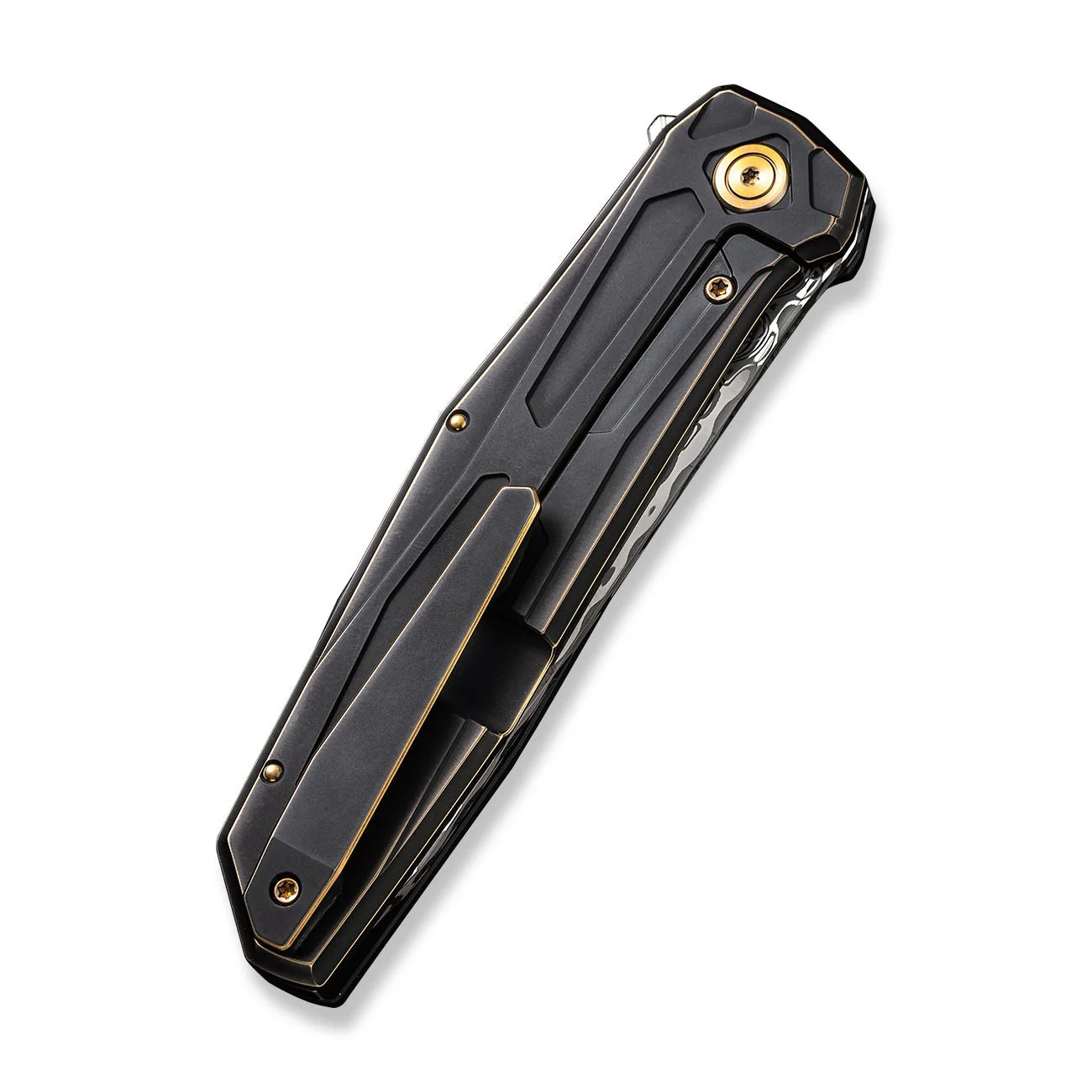 WEKNIFE Shadowfire Flipper Knife Titanium Handle (3.97" Damasteel Blade) WE22035-DS1 - Image 7