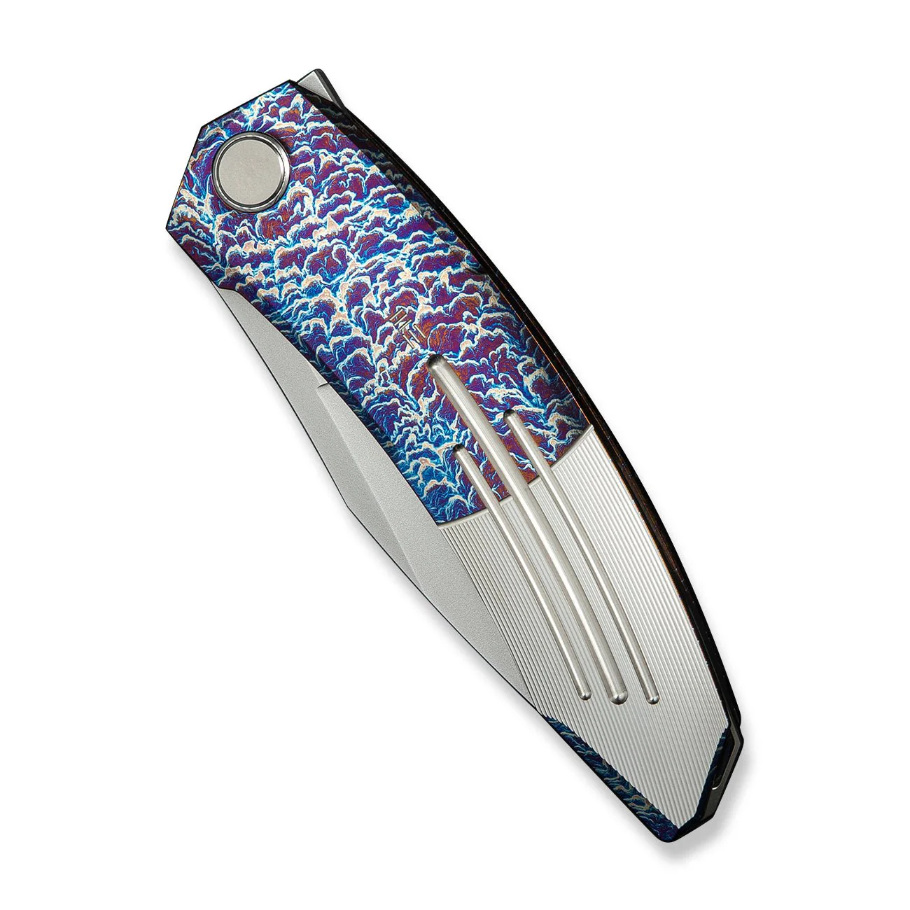 WEKNIFE Sine Wave Flipper Knife Titanium Handle (3.98" M390 Blade) WE23069B-4 - Image 6