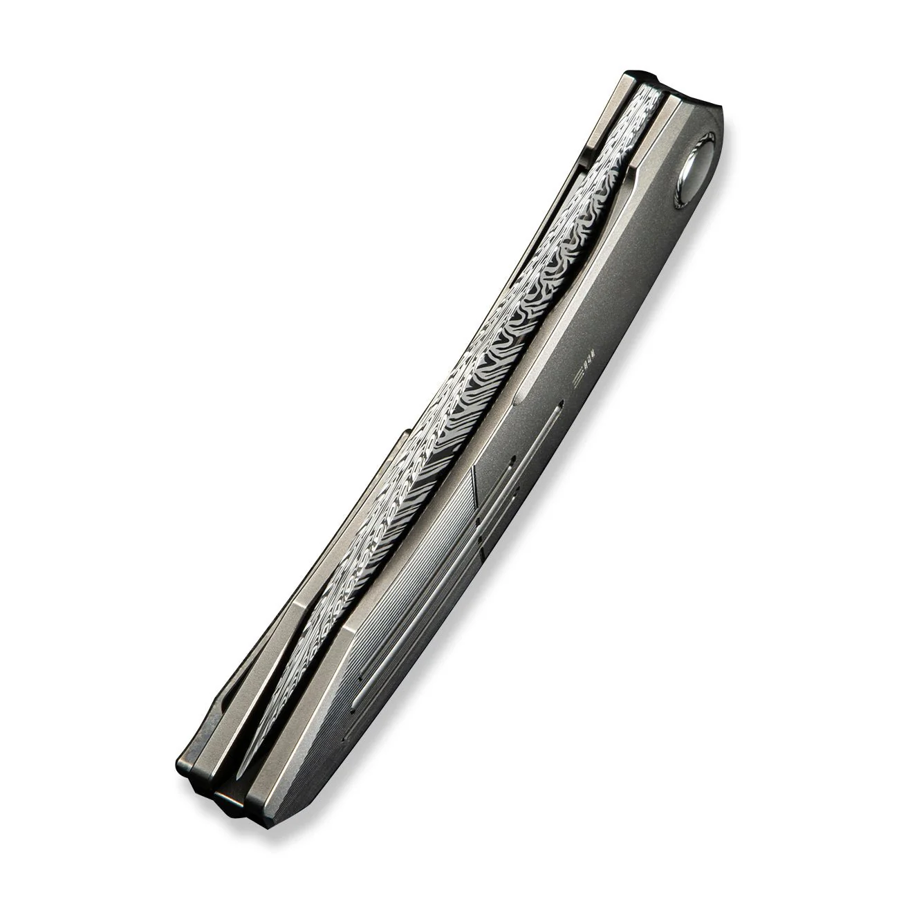 WEKNIFE Sine Wave Flipper Knife Titanium Handle (3.98" Damasteel Blade) WE23069B-DS1 - Image 8
