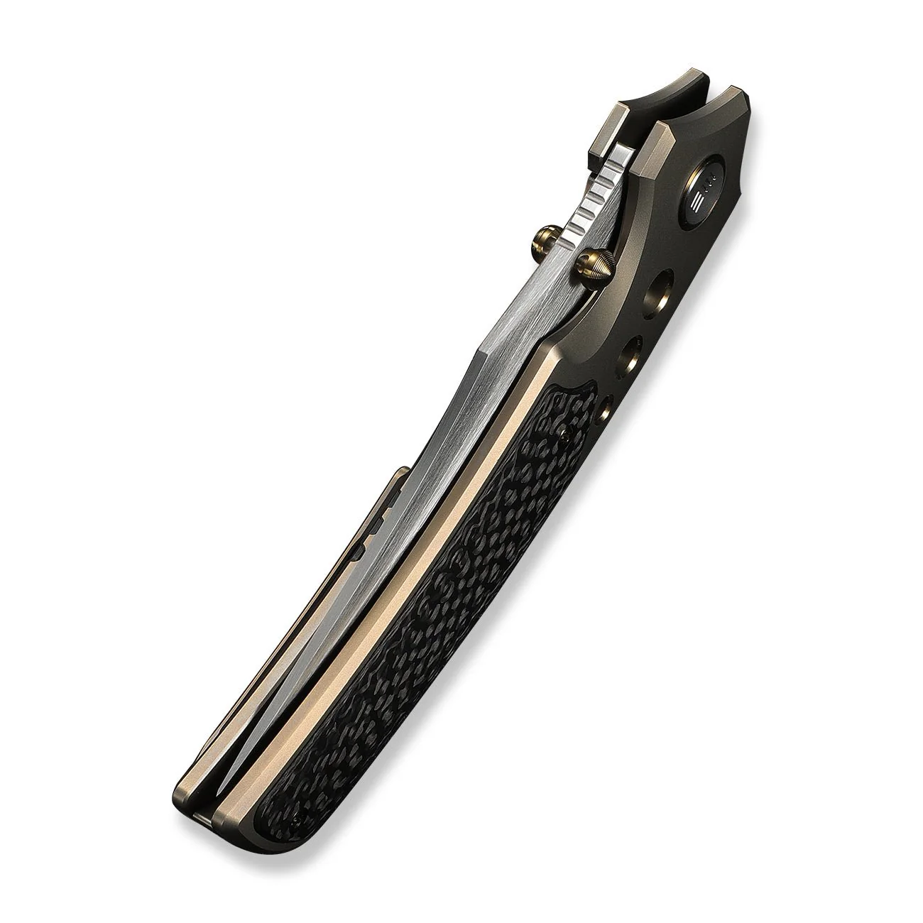 WEKNIFE Skynix Flipper & Thumb Stud Knife Titanium & Carbon Fiber Handle (3.7" M390 Blade) WE24087-3 - Image 8