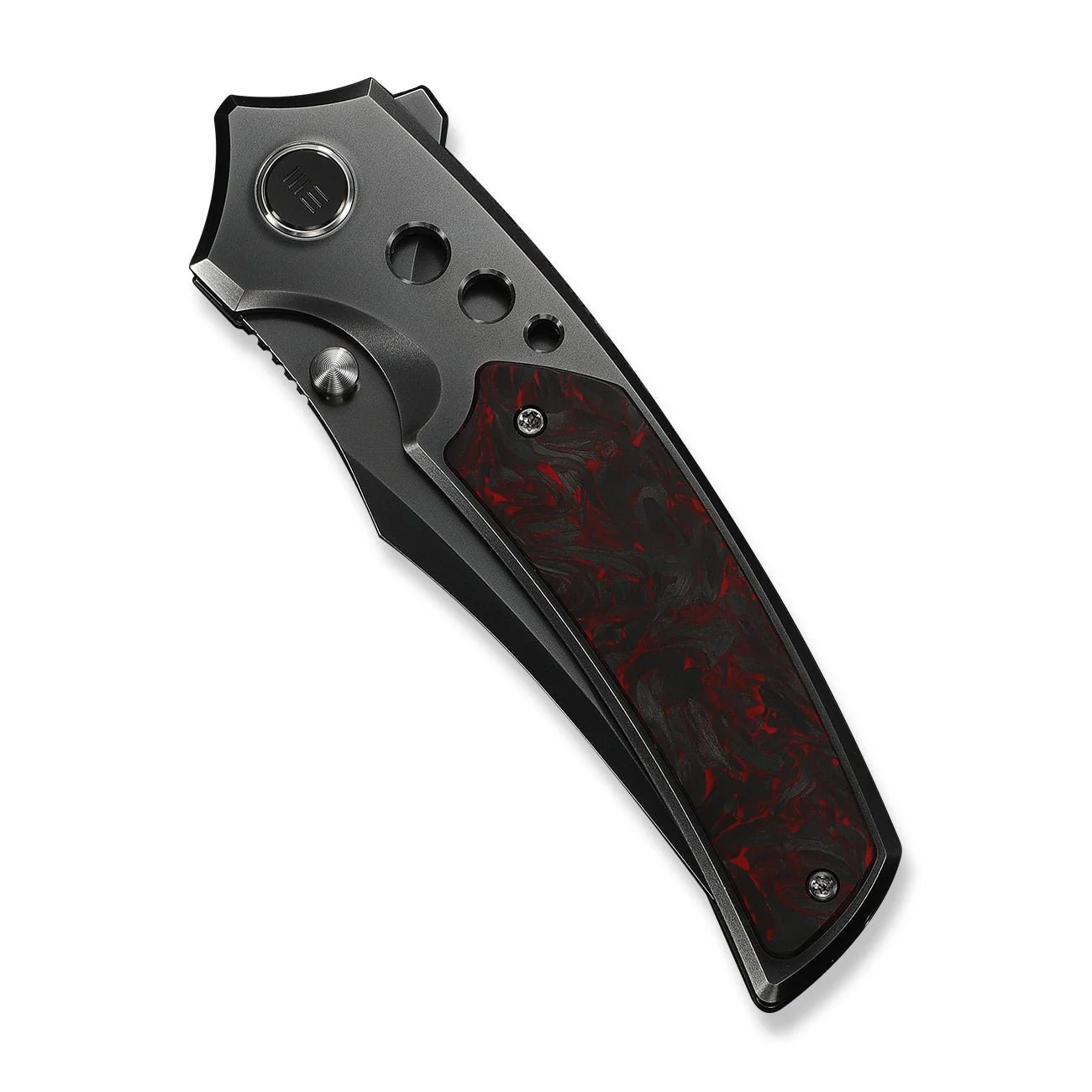WEKNIFE Skynix Flipper & Thumb Stud Knife Titanium & Carbon Fiber Handle (3.7" M390 Blade) WE24087-4 - Image 6