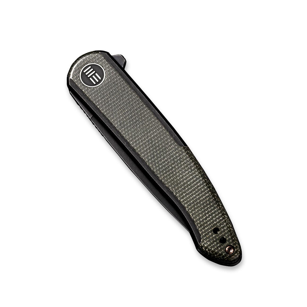 WEKNIFE Smooth Sentinel Flipper Knife Titanium & Micarta Handle (2.97" CPM 20CV Blade) WE20043-4 - Image 5