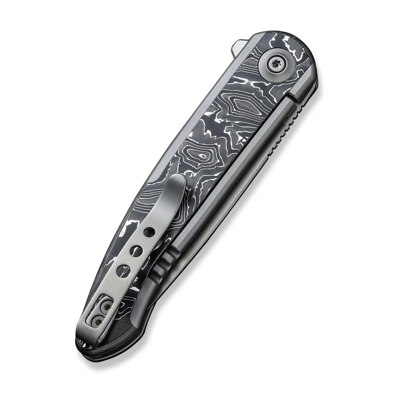 WEKNIFE Smooth Sentinel Flipper Knife Titanium & Carbon Fiber Handle (2.97" CPM 20CV Blade) WE20043-5 - Image 7