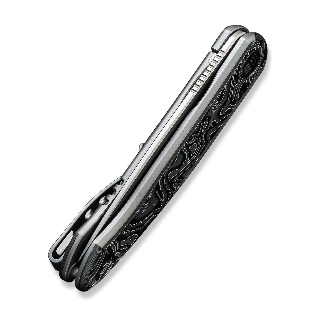 WEKNIFE Smooth Sentinel Flipper Knife Titanium & Carbon Fiber Handle (2.97" CPM 20CV Blade) WE20043-5 - Image 8