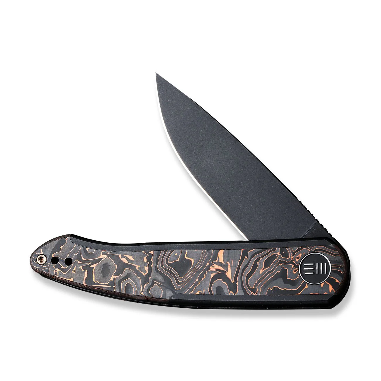 WEKNIFE Smooth Sentinel Flipper Knife Titanium & Carbon Fiber Handle (2.97" CPM 20CV Blade) WE20043-6 - Image 5