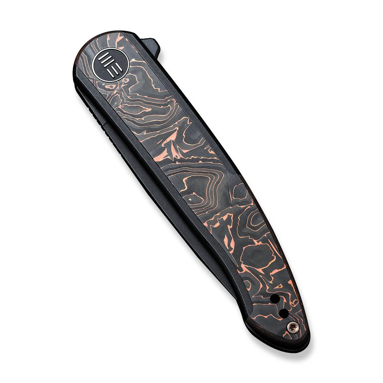 WEKNIFE Smooth Sentinel Flipper Knife Titanium & Carbon Fiber Handle (2.97" CPM 20CV Blade) WE20043-6 - Image 6