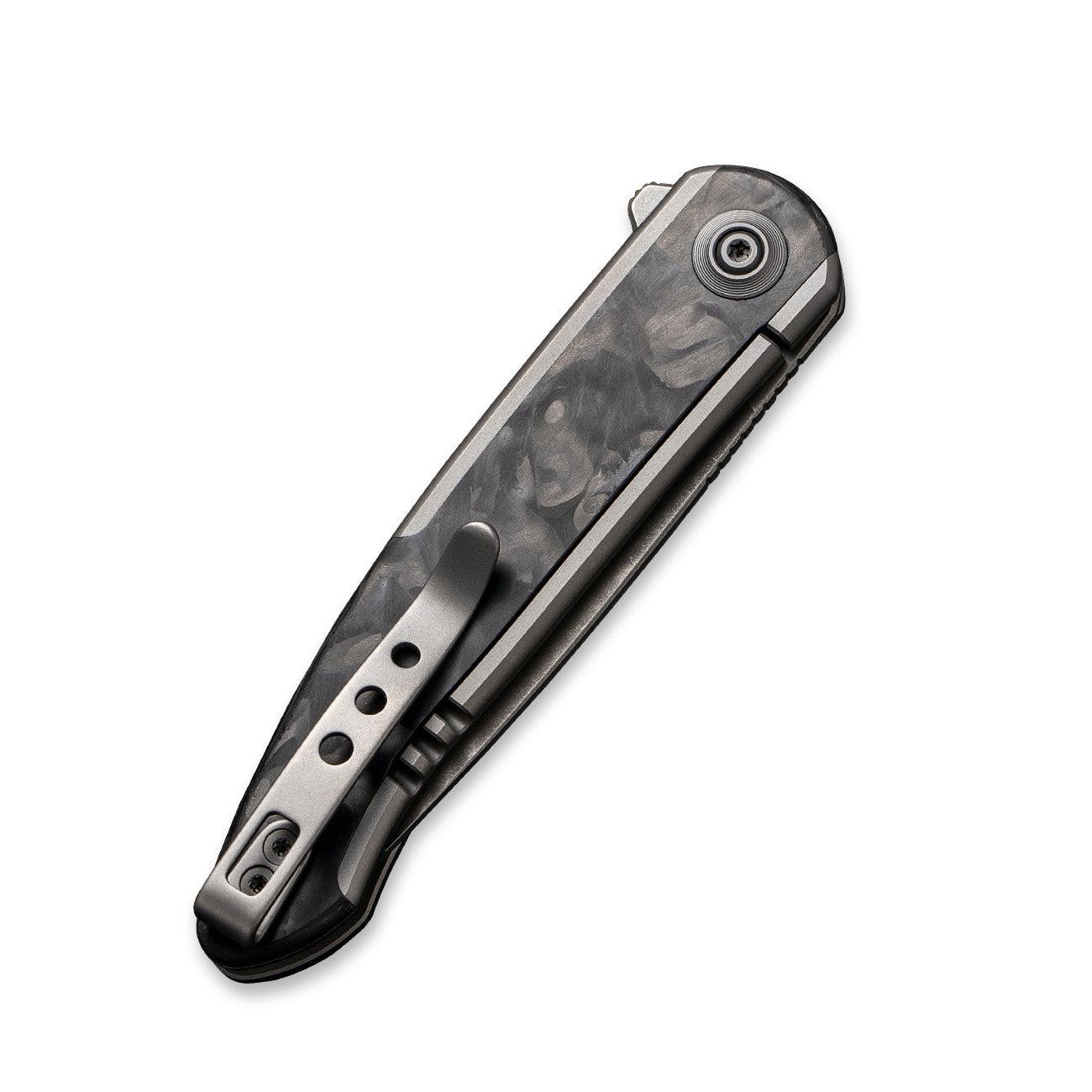 WEKNIFE Smooth Sentinel Flipper Knife Titanium & Carbon Fiber Handle (2.97" CPM 20CV Blade) WE20043-1 - Image 6