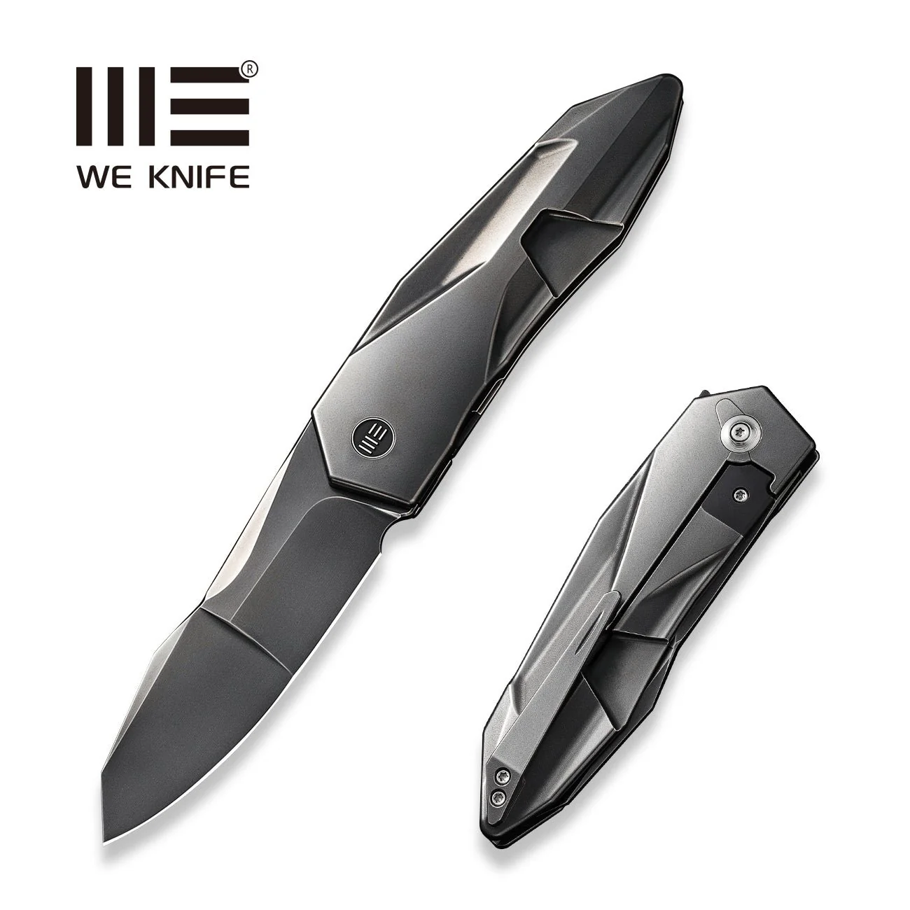 WEKNIFE Solid Flipper Knife Titanium Handle (3.88" CPM 20CV Blade) WE22028-6