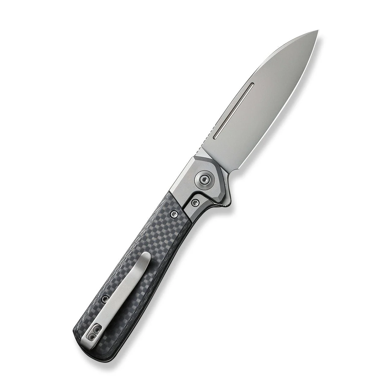 WEKNIFE Soothsayer Flipper Knife Titanium & Carbon Fiber Handle (3.48" CPM 20CV Blade) WE20050-1 - Image 2