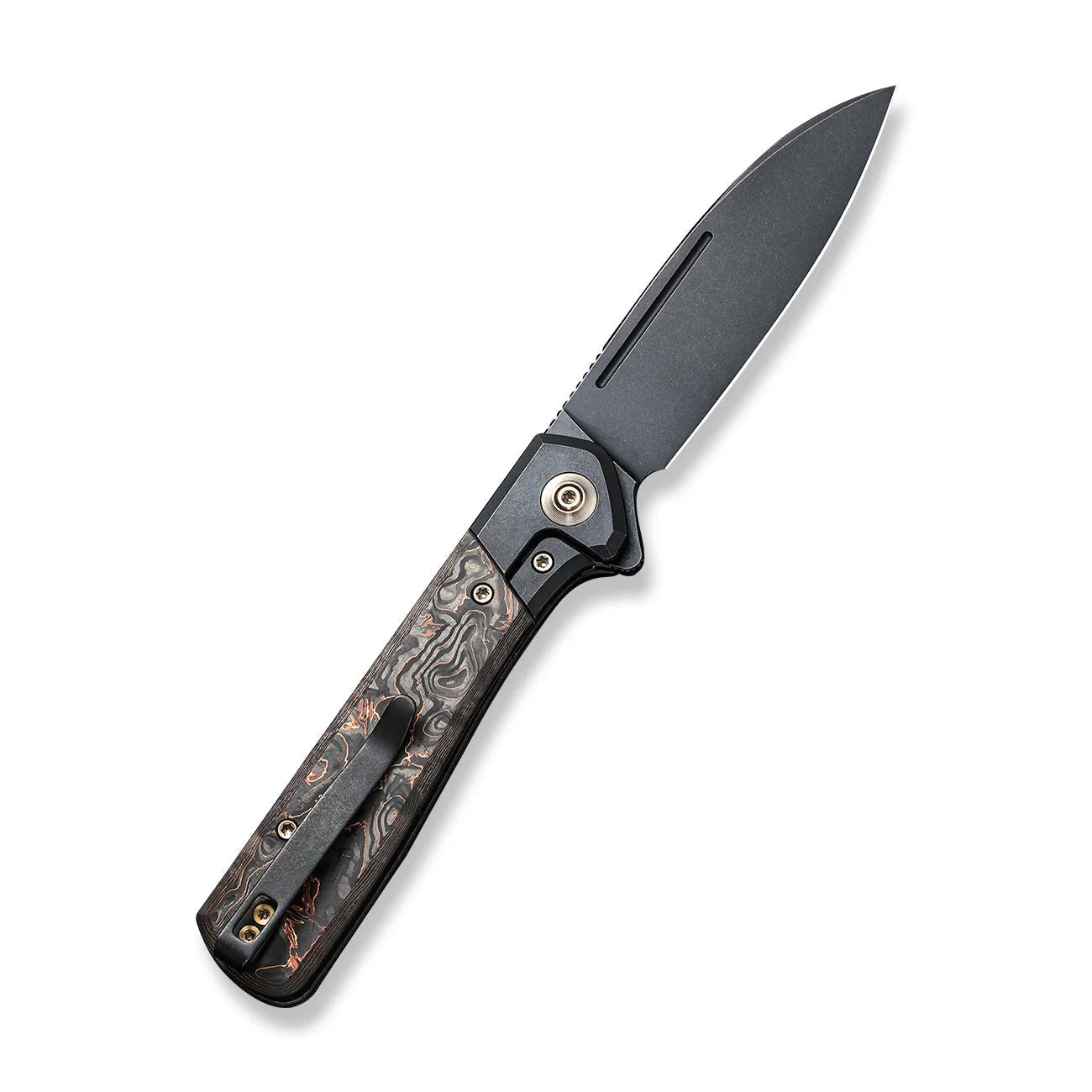 WEKNIFE Soothsayer Flipper Knife Titanium & Carbon Fiber Handle (3.48" CPM 20CV Blade) WE20050-2 - Image 2