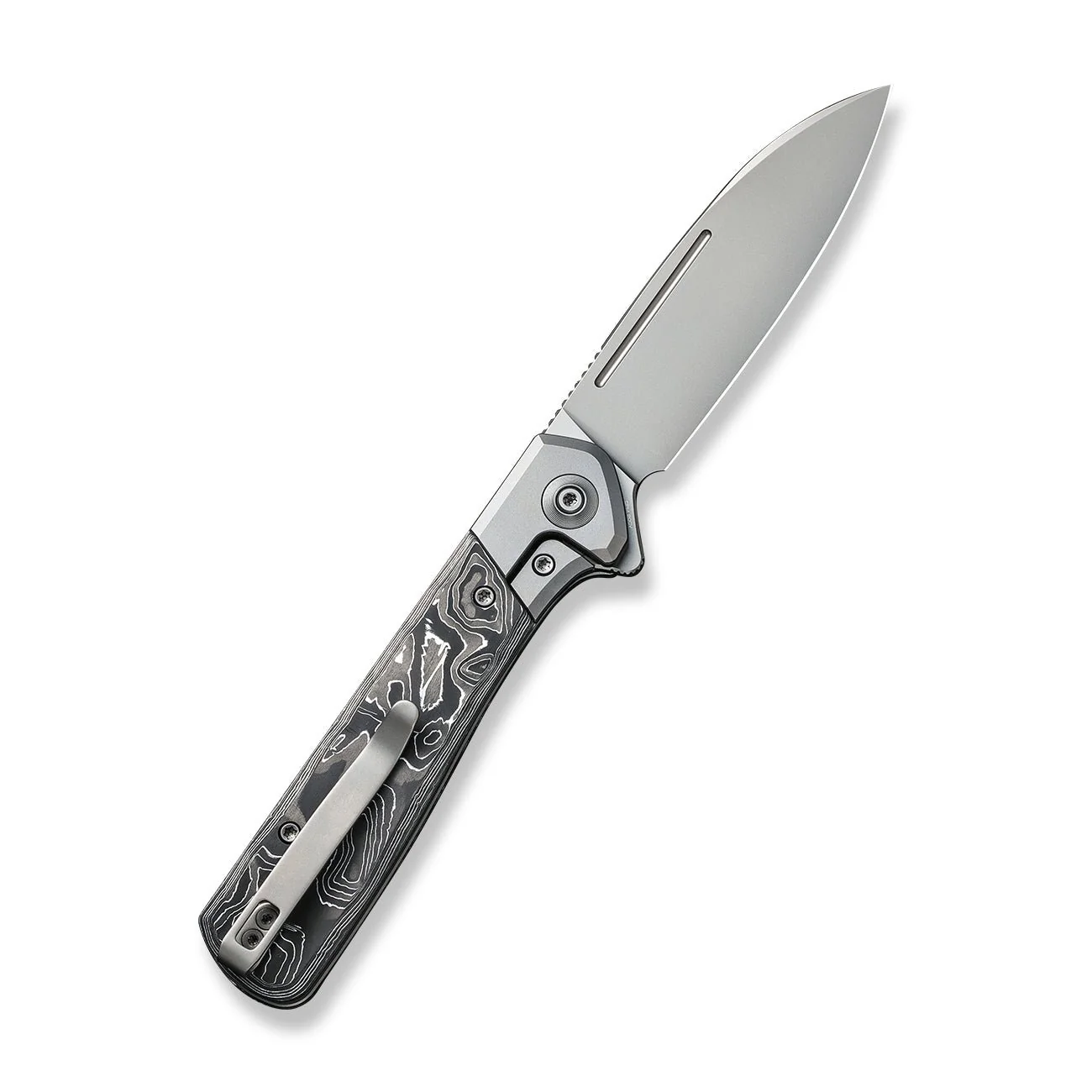 WEKNIFE Soothsayer Flipper Knife Titanium & Carbon Fiber Handle (3.48" CPM 20CV Blade) WE20050-3 - Image 2