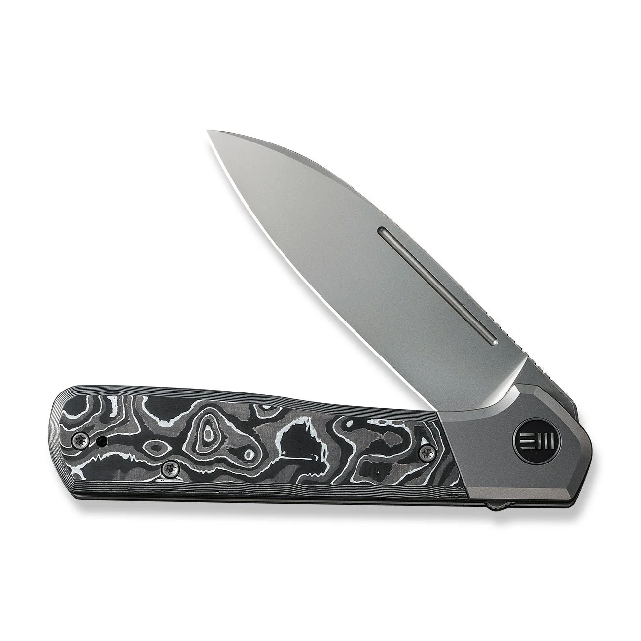 WEKNIFE Soothsayer Flipper Knife Titanium & Carbon Fiber Handle (3.48" CPM 20CV Blade) WE20050-3 - Image 5