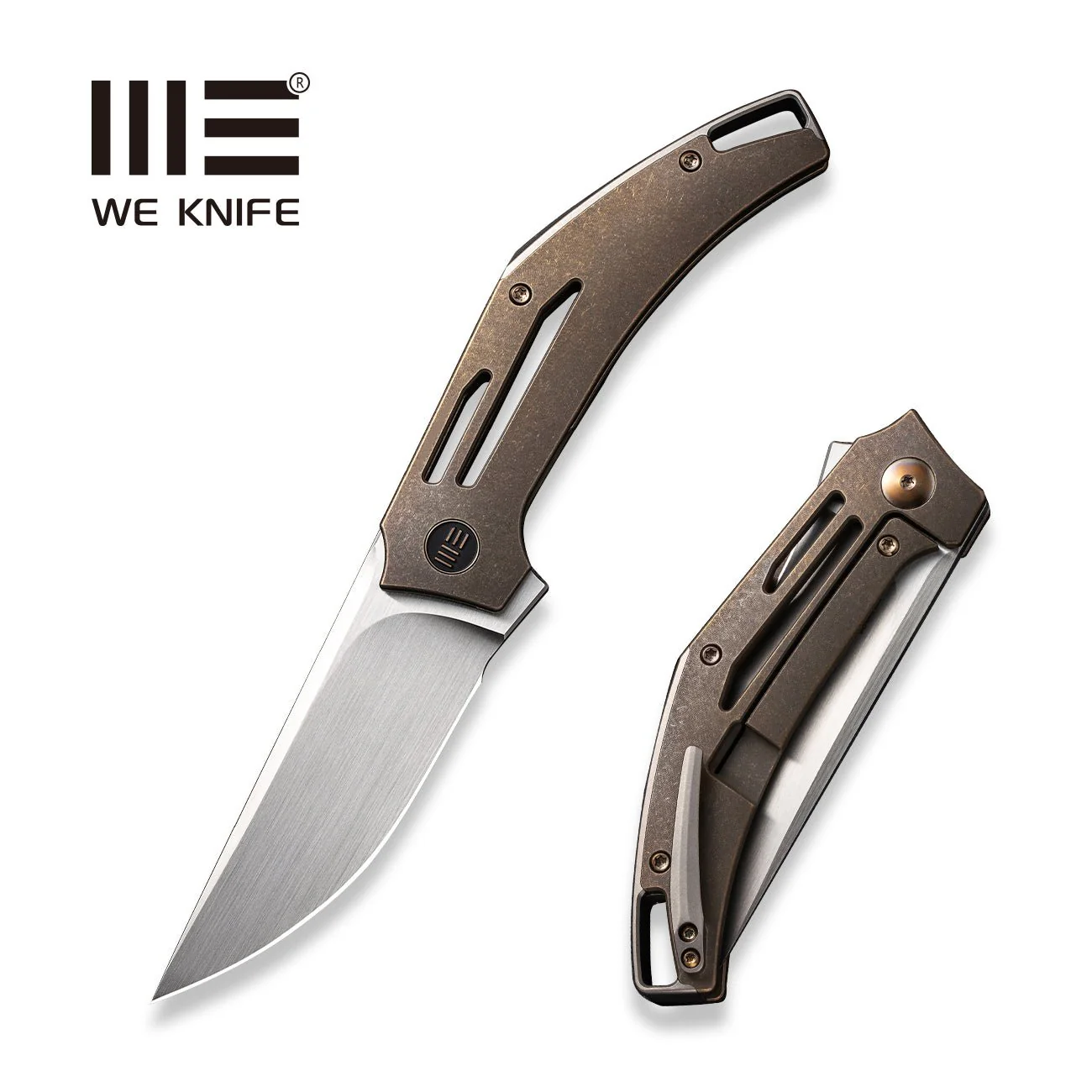 WEKNIFE Speedliner Flipper Knife Titanium Handle (3.39" CPM 20CV Blade) WE22045C-2