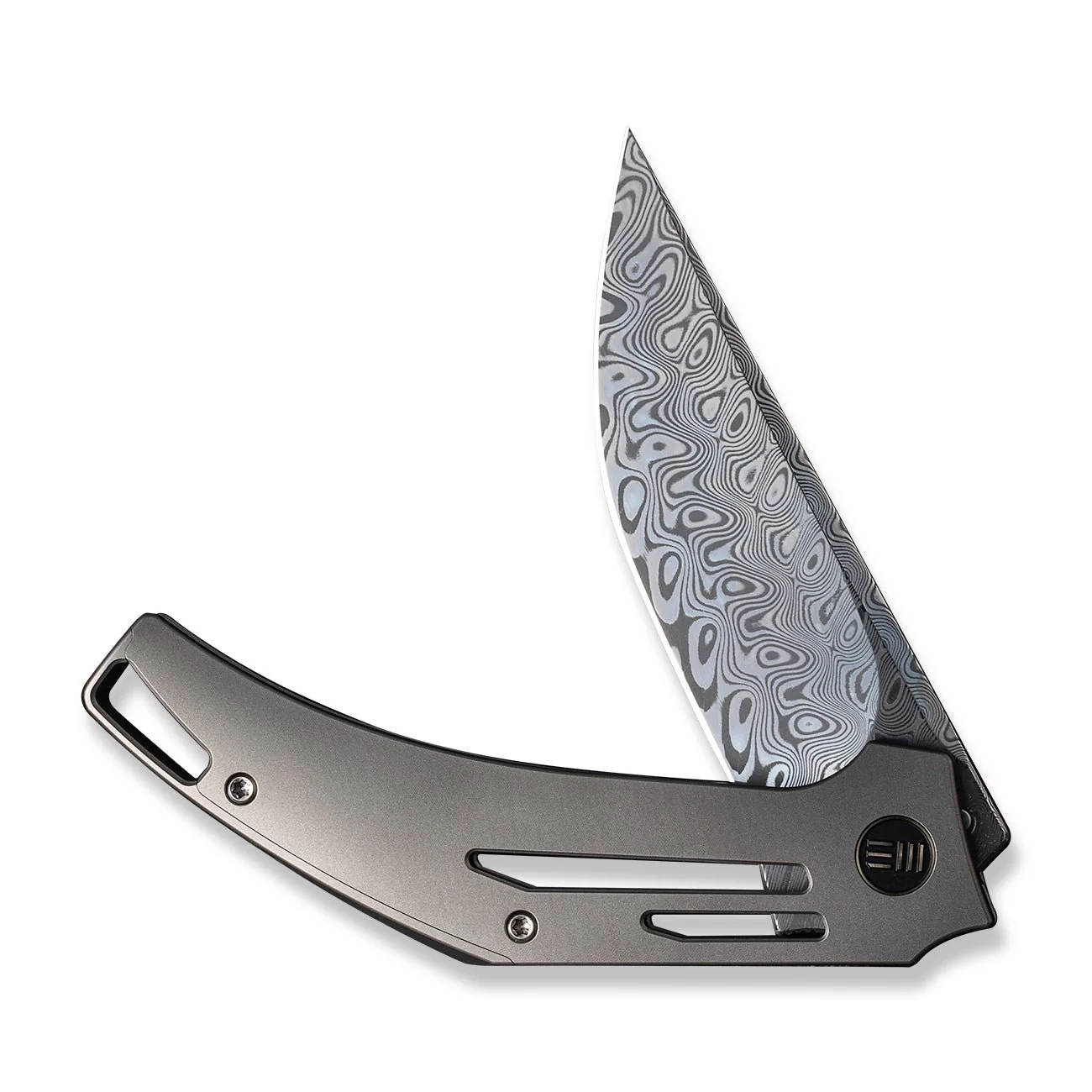 WEKNIFE Speedliner Flipper Knife Titanium Handle (3.39" Damasteel Blade) WE22045C-DS1 - Image 5
