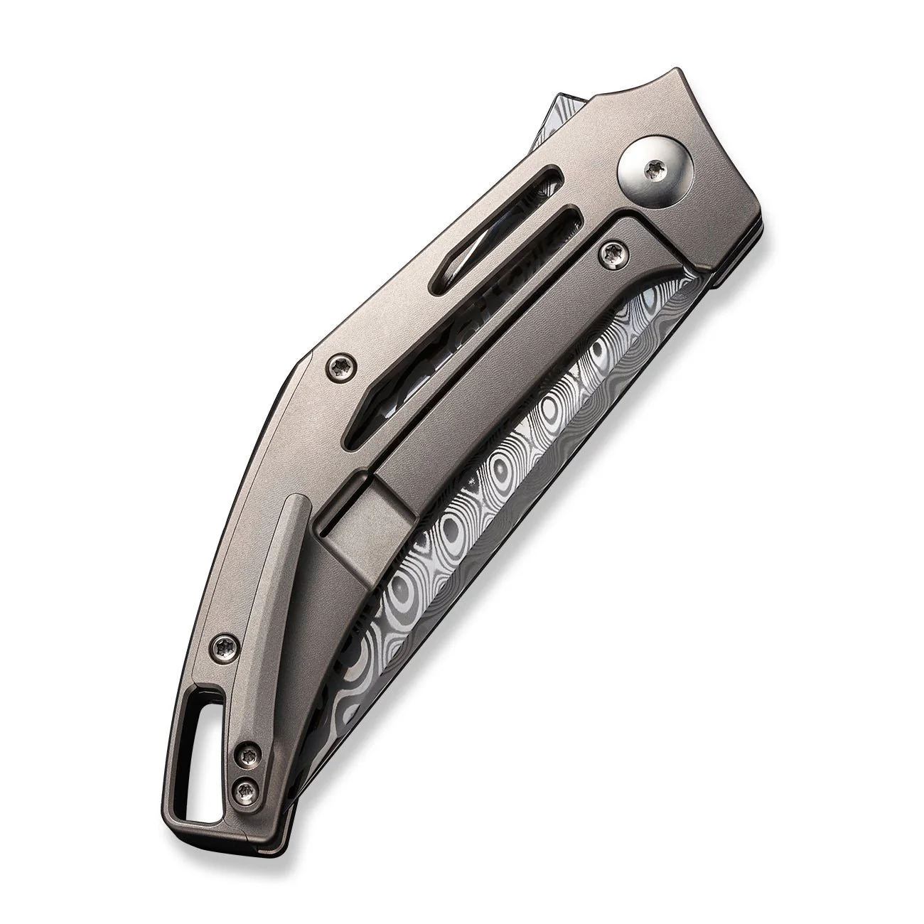 WEKNIFE Speedliner Flipper Knife Titanium Handle (3.39" Damasteel Blade) WE22045C-DS1 - Image 7