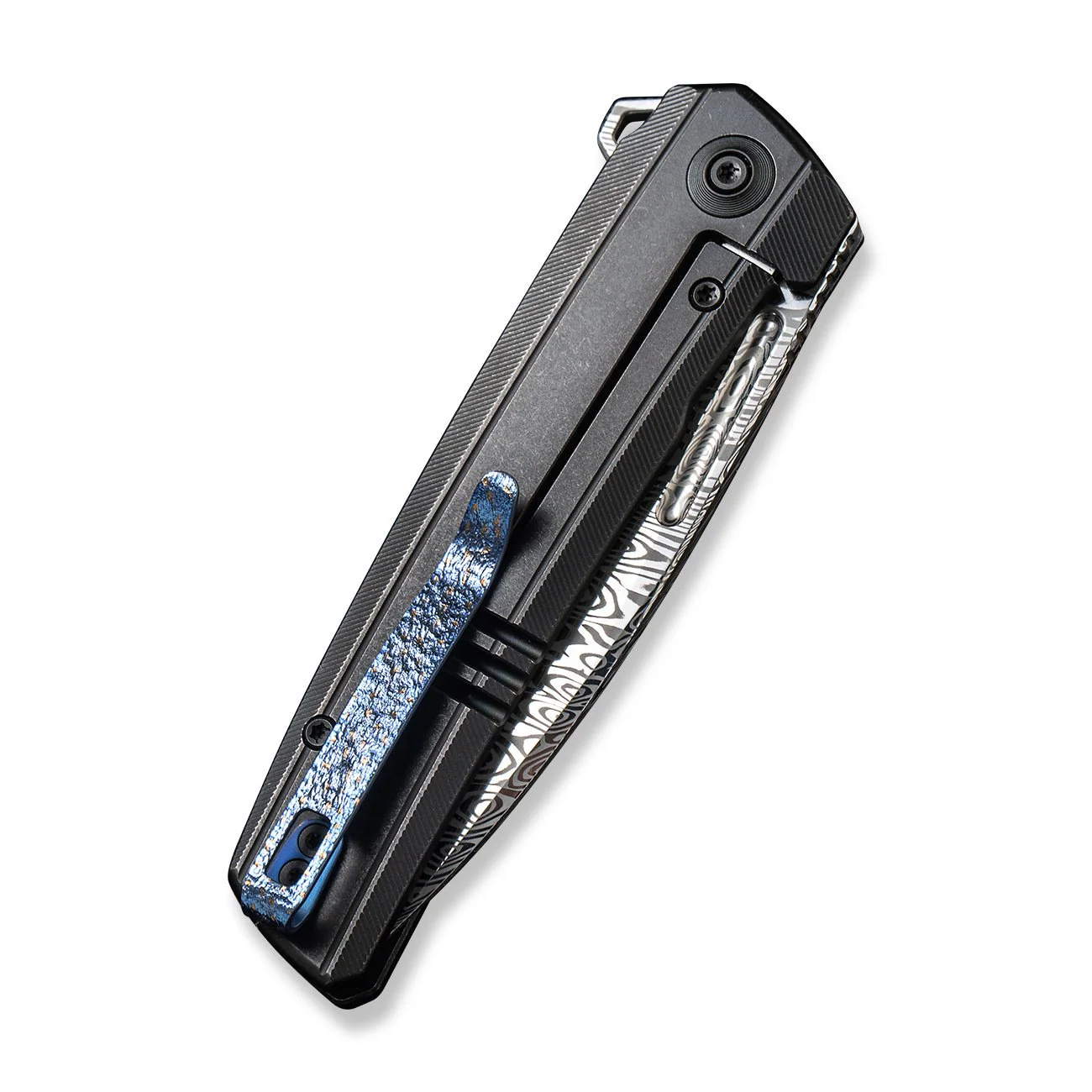 WEKNIFE Speedster Flipper Knife Titanium Handle (3.47" Damasteel Blade) WE21021B-DS1 - Image 5