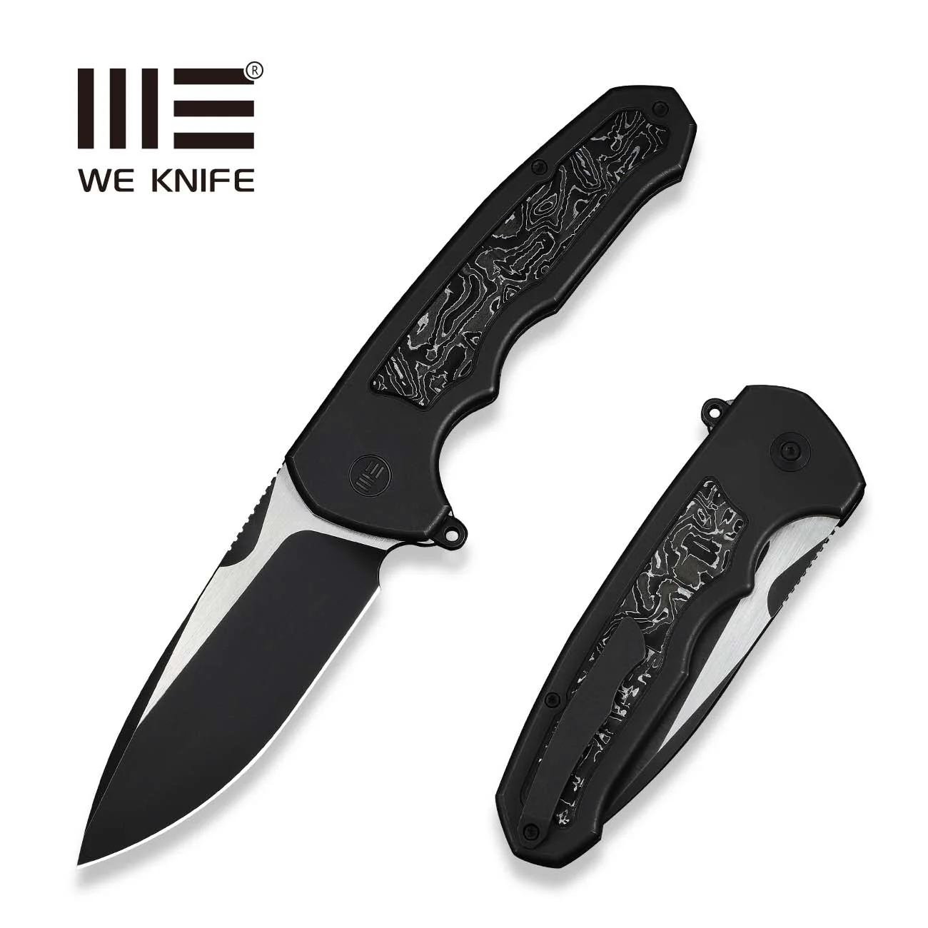 WEKNIFE Starlash Flipper Knife Titanium & Carbon Fiber Handle (3.97" M390 Blade) WE23011D-1