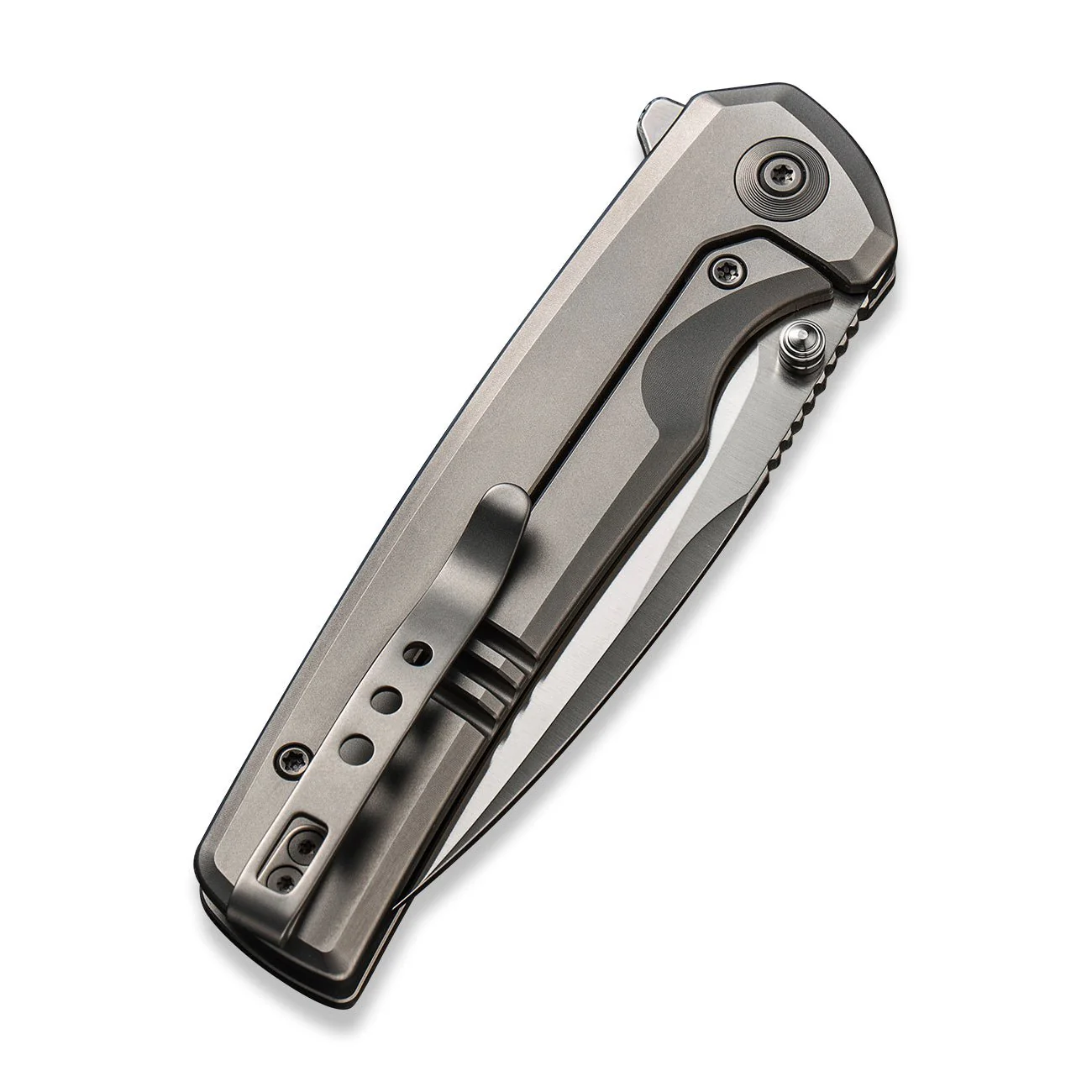 WEKNIFE Subjugator Flipper & Thumb Stud Knife Titanium Handle (3.48" CPM 20CV Blade) WE21014C-1 - Image 6