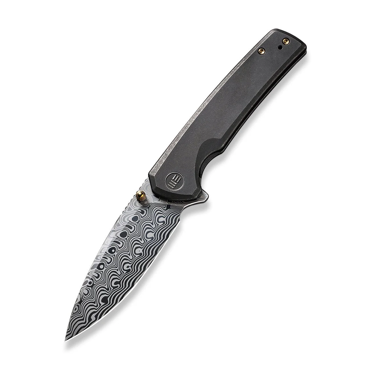 WEKNIFE Subjugator Flipper & Thumb Stud Knife Titanium Handle (3.48" Damasteel Blade) WE21014C-DS1 - Image 3