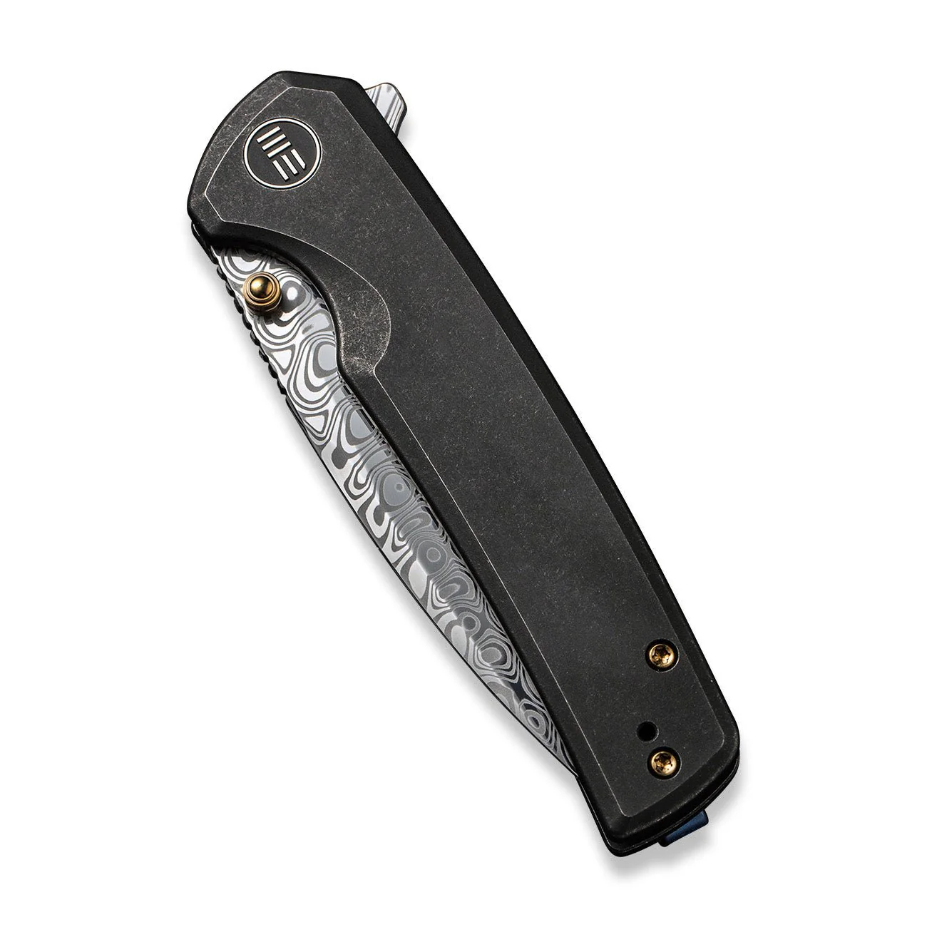 WEKNIFE Subjugator Flipper & Thumb Stud Knife Titanium Handle (3.48" Damasteel Blade) WE21014C-DS1 - Image 5