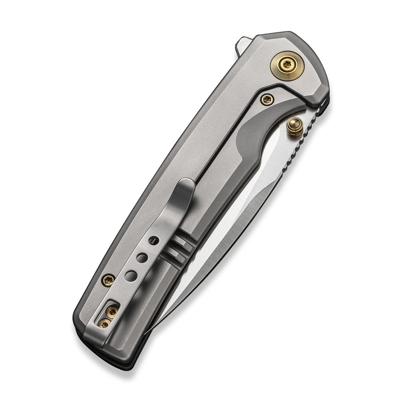 WEKNIFE Subjugator Flipper & Thumb Stud Knife Titanium & Carbon Fiber Handle (3.48" CPM 20CV Blade) WE21014D-1 - Image 6