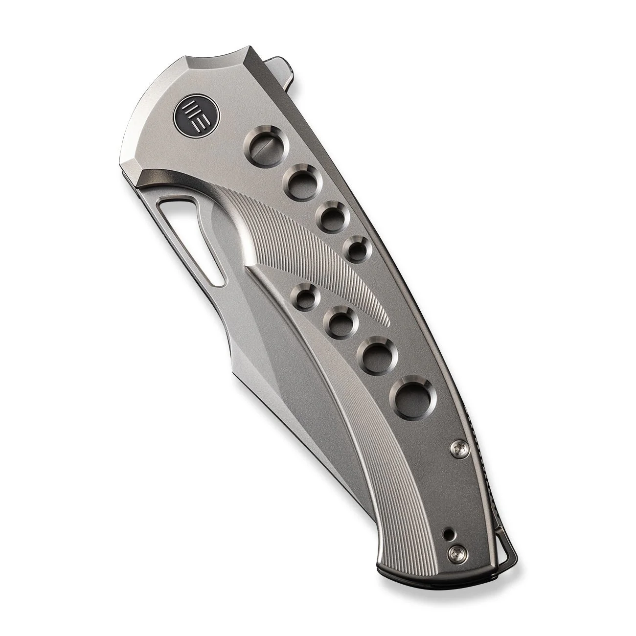WEKNIFE Swiftfin Flipper & Thumb Hole Knife Titanium Handle (3.8" CPM 20CV Blade) WE23051-2 - Image 6