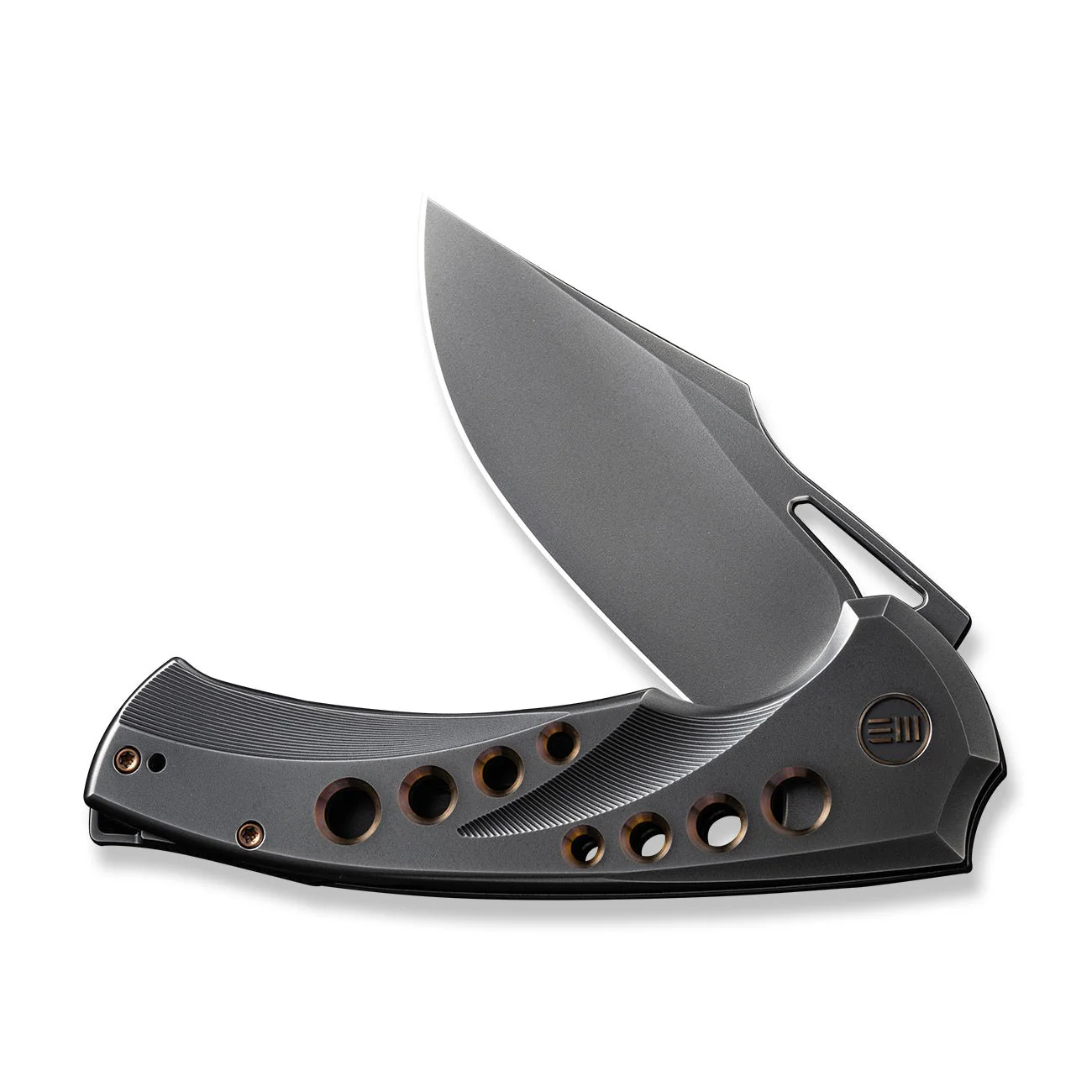 WEKNIFE Swiftfin Flipper & Thumb Hole Knife Titanium Handle (3.8" CPM 20CV Blade) WE23051-3 - Image 4