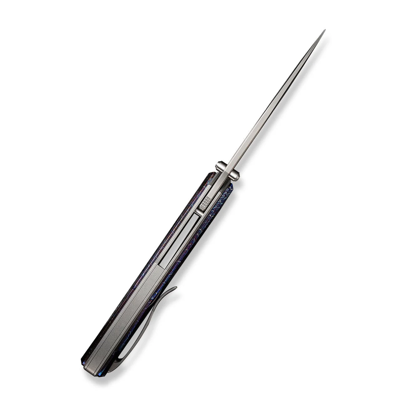 WEKNIFE Swordfin Front Flipper & Thumb Stud Knife Titanium Handle (3.28" CPM 20CV Blade) WE23067-1 - Image 9
