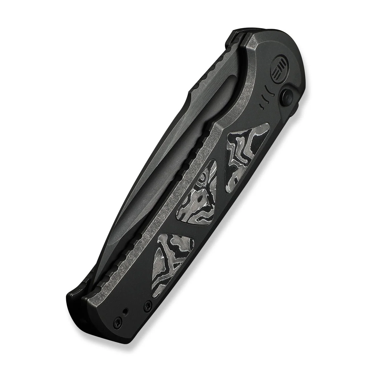 WEKNIFE Sylox Flipper & Button Lock Knife Titanium & Carbon Fiber Handle (3.8" M390 Blade) WE24027-1 - Image 8