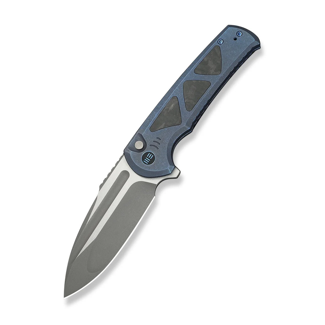 WEKNIFE Sylox Flipper & Button Lock Knife Titanium & Carbon Fiber Handle (3.8" M390 Blade) WE24027-2 - Image 3