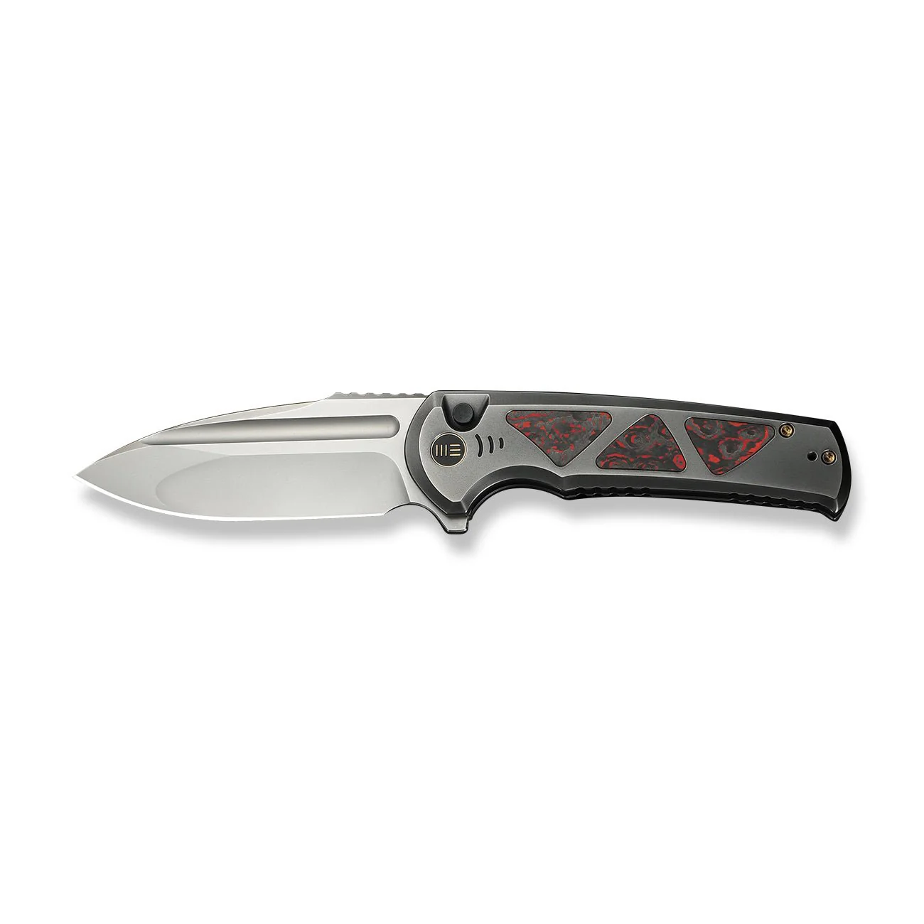 WEKNIFE Sylox Flipper & Button Lock Knife Titanium & FatCarbon Fiber Handle (3.8" M390 Blade) WE24027-3 - Image 4