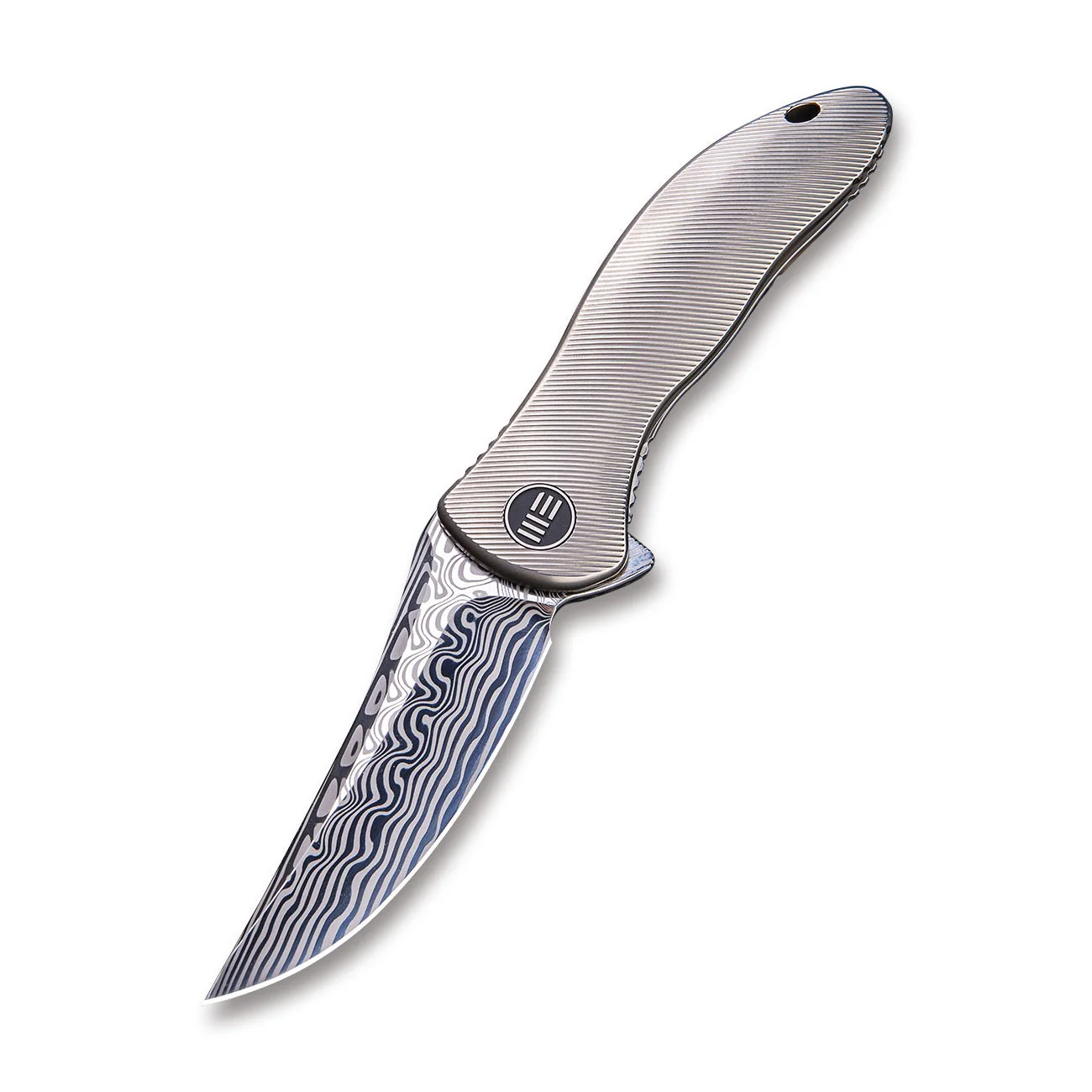 WEKNIFE Synergy2 Flipper Knife Titanium Handle (3.49" Damasteel Blade) 912DS-1 - Image 3