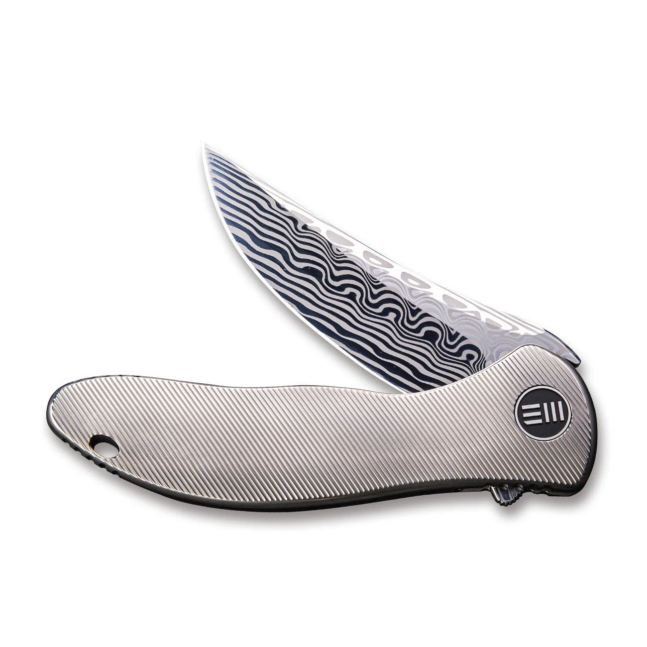 WEKNIFE Synergy2 Flipper Knife Titanium Handle (3.49" Damasteel Blade) 912DS-1 - Image 4