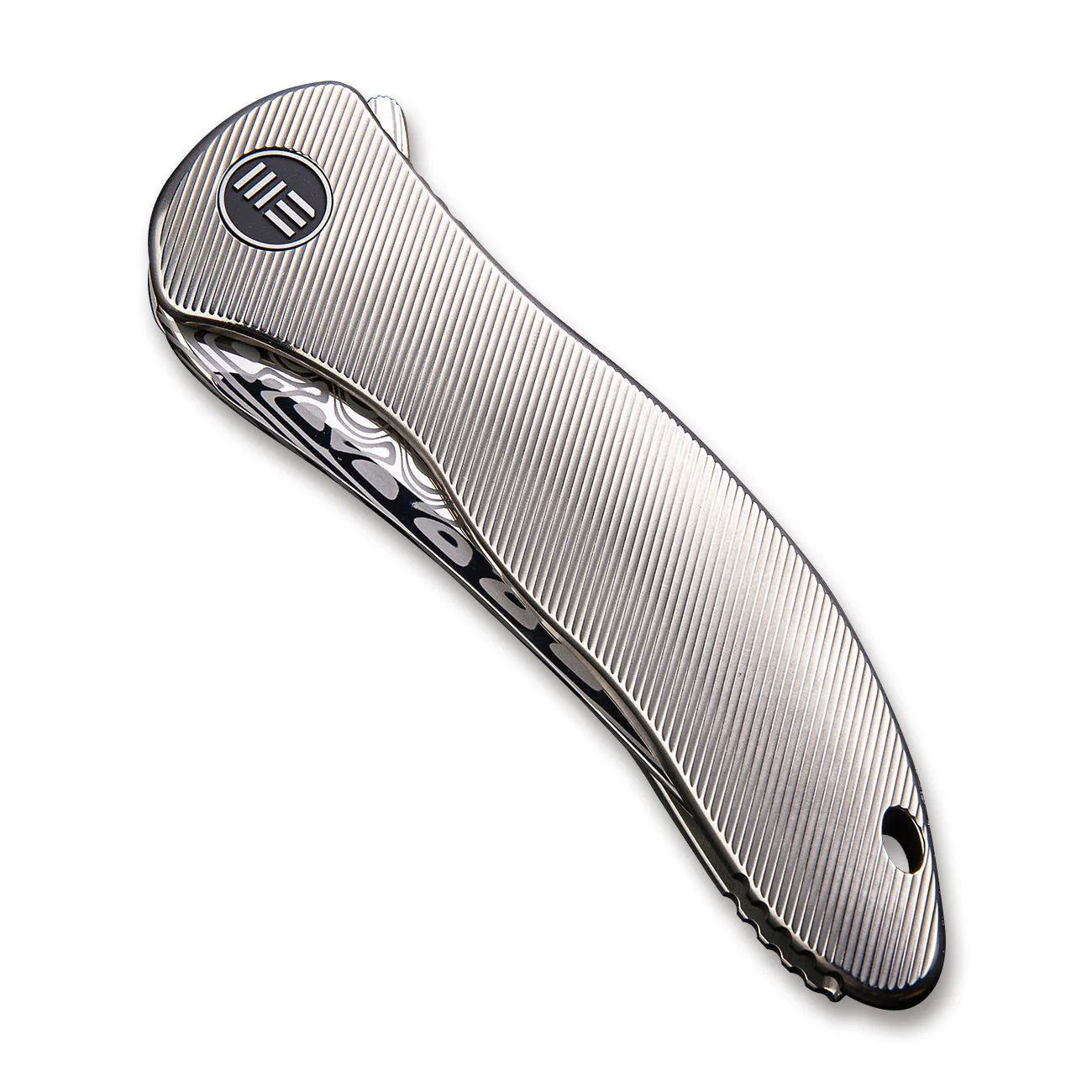 WEKNIFE Synergy2 Flipper Knife Titanium Handle (3.49" Damasteel Blade) 912DS-1 - Image 5