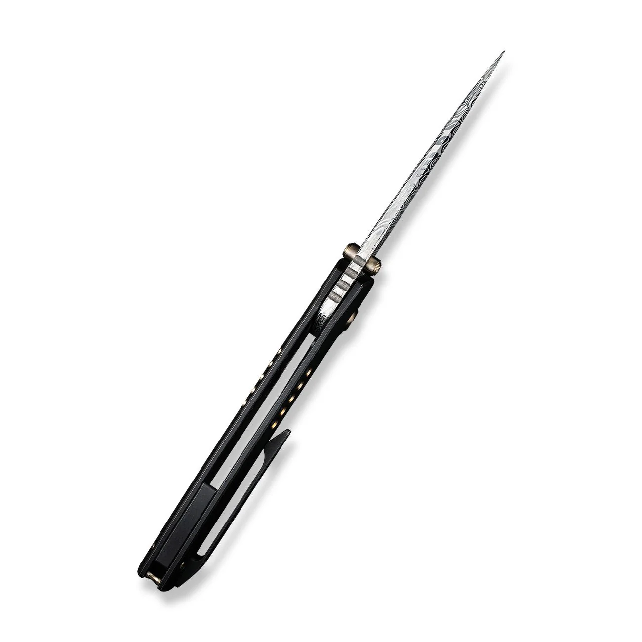 WEKNIFE Trogon Thumb Stud Knife Titanium Handle (3.2" Damasteel Blade) WE22002B-DS1 - Image 9