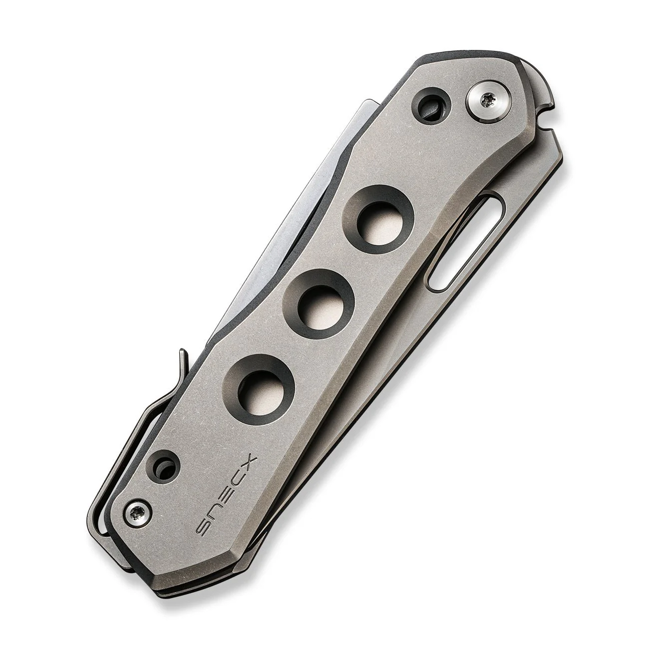 WEKNIFE Vision R Manual Thumb & Thumb Hole & Superlock Knife Titanium Handle (3.54" CPM 20CV Blade) WE21031-1 - Image 7