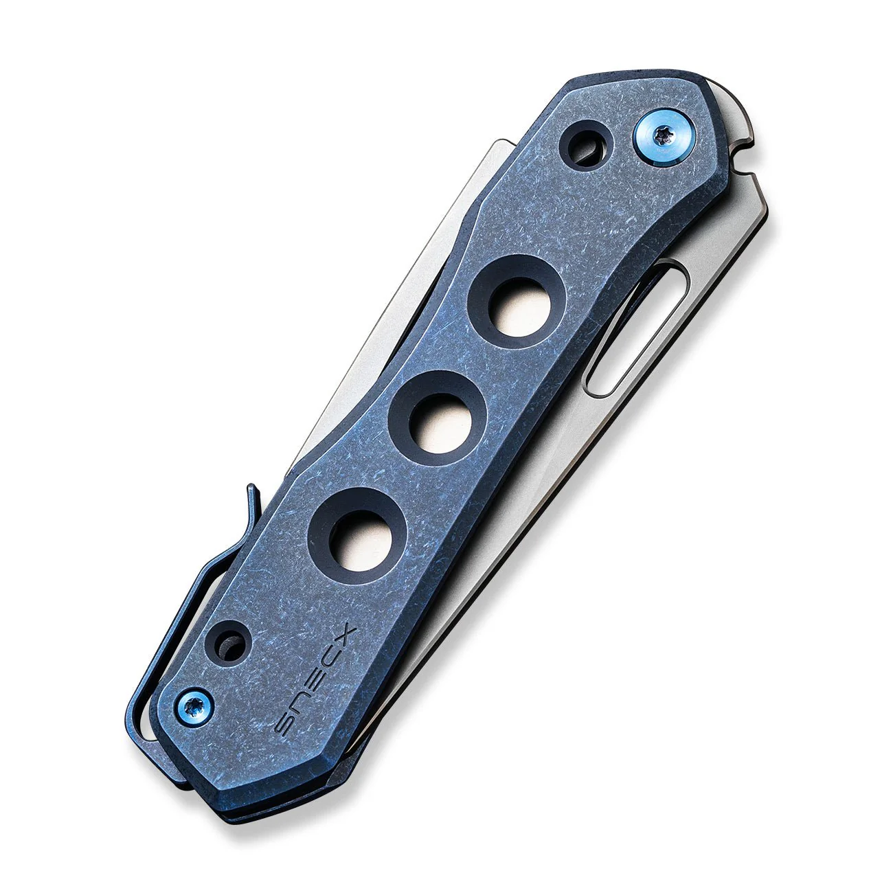 WEKNIFE Vision R Manual Thumb & Thumb Hole & Superlock Knife Titanium Handle (3.54" CPM 20CV Blade) WE21031-3 - Image 8