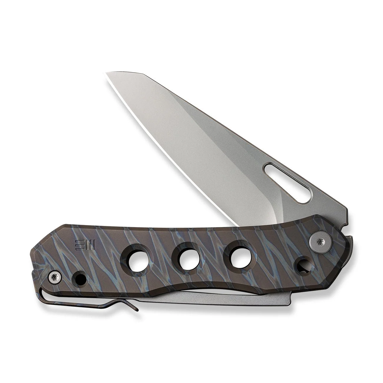 WEKNIFE Vision R Manual Thumb & Thumb Hole & Superlock Knife Titanium Handle (3.54" CPM 20CV Blade) WE21031-6 - Image 5