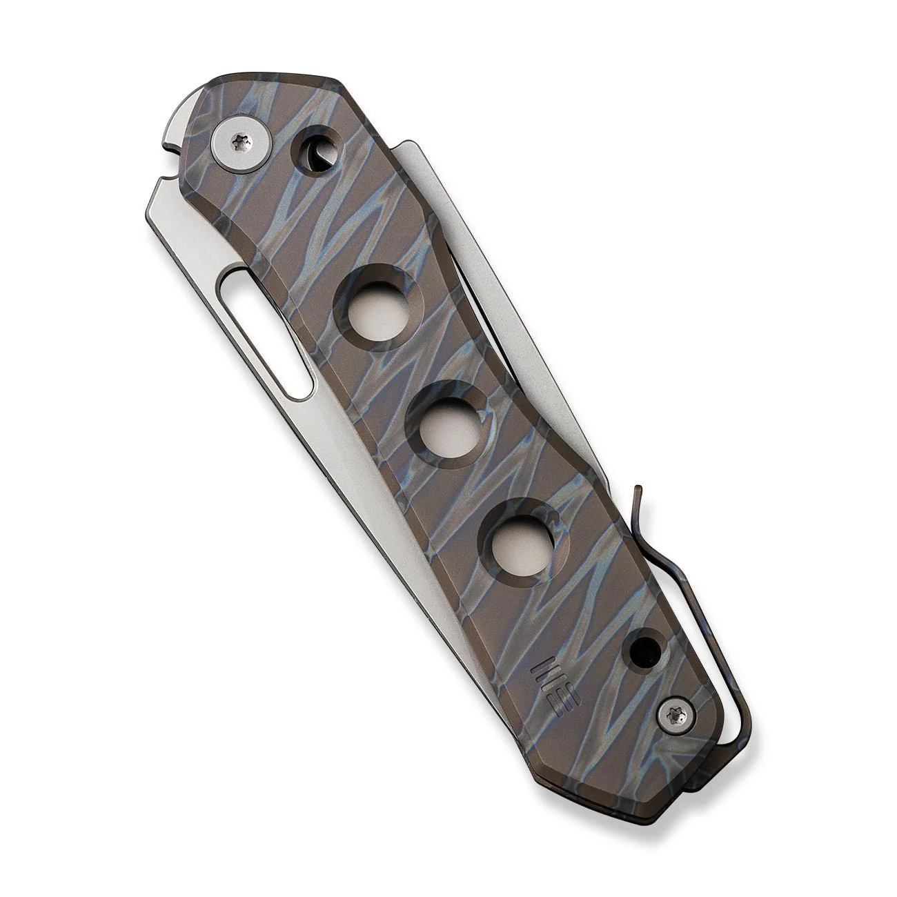 WEKNIFE Vision R Manual Thumb & Thumb Hole & Superlock Knife Titanium Handle (3.54" CPM 20CV Blade) WE21031-6 - Image 6