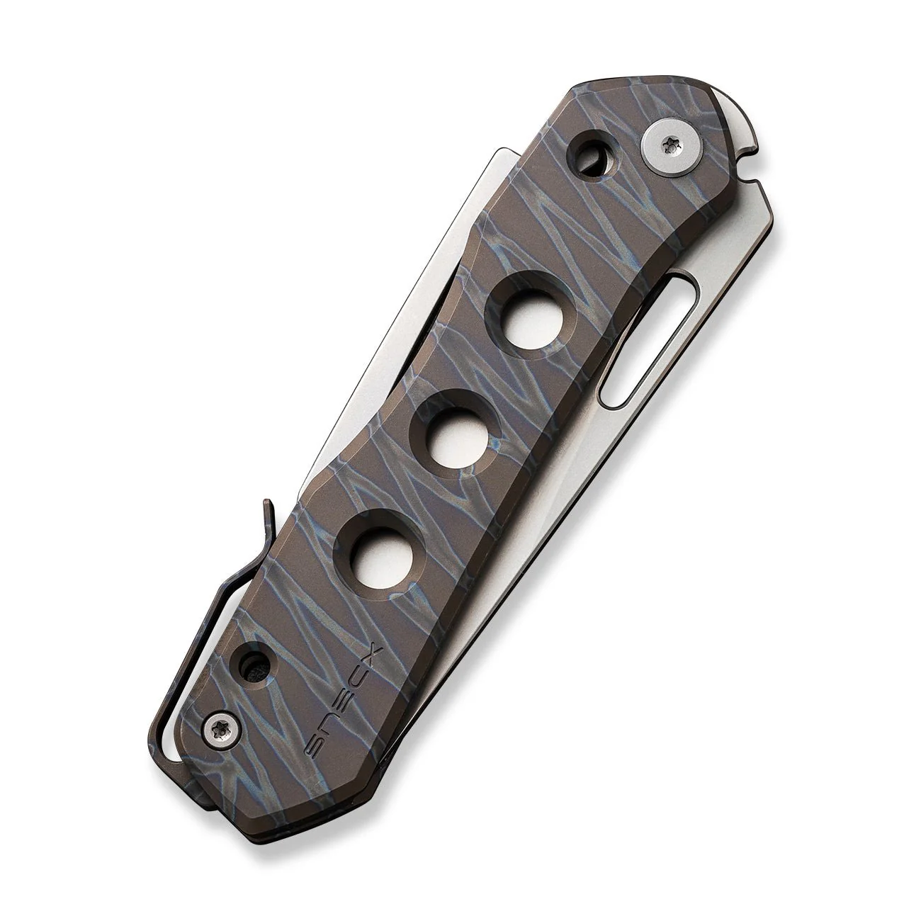 WEKNIFE Vision R Manual Thumb & Thumb Hole & Superlock Knife Titanium Handle (3.54" CPM 20CV Blade) WE21031-6 - Image 7
