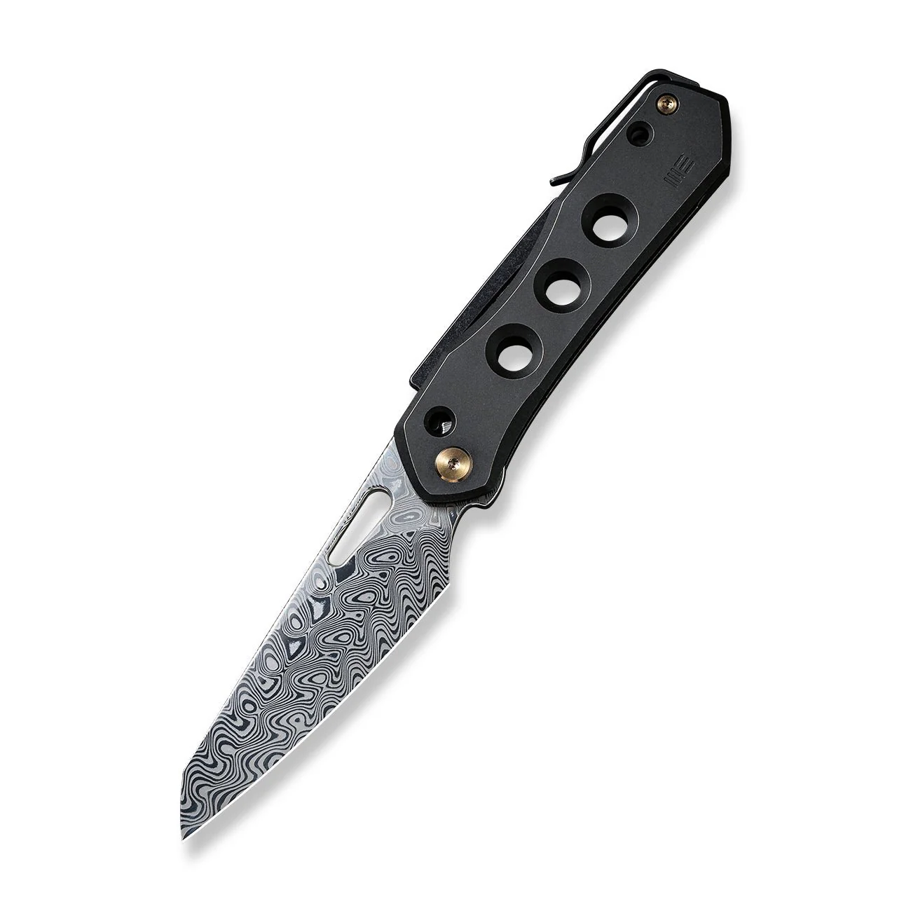 WEKNIFE Vision R Manual Thumb & Thumb Hole & Superlock Knife Titanium Handle (3.54" Damasteel Blade) WE21031-DS1 - Image 3