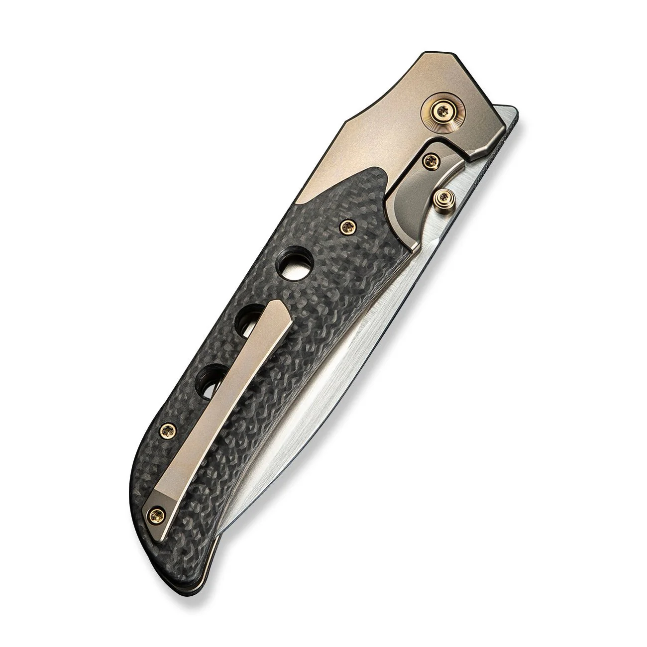 WEKNIFE WE-Guthrie Thumb Stud & Front Flipper Knife Titanium & Carbon Fiber Handle (3.94" CPM 20CV Blade) WE23072B-2 - Image 7